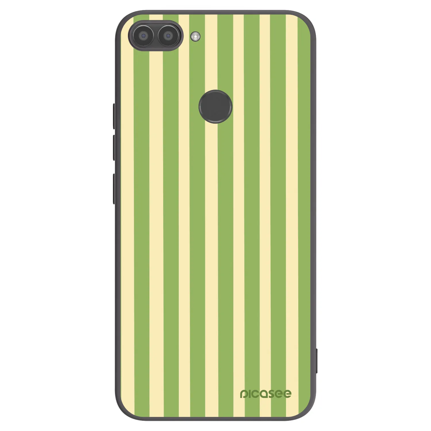 Picasee silikonowe czarne etui na Huawei P Smart - Lines Matcha