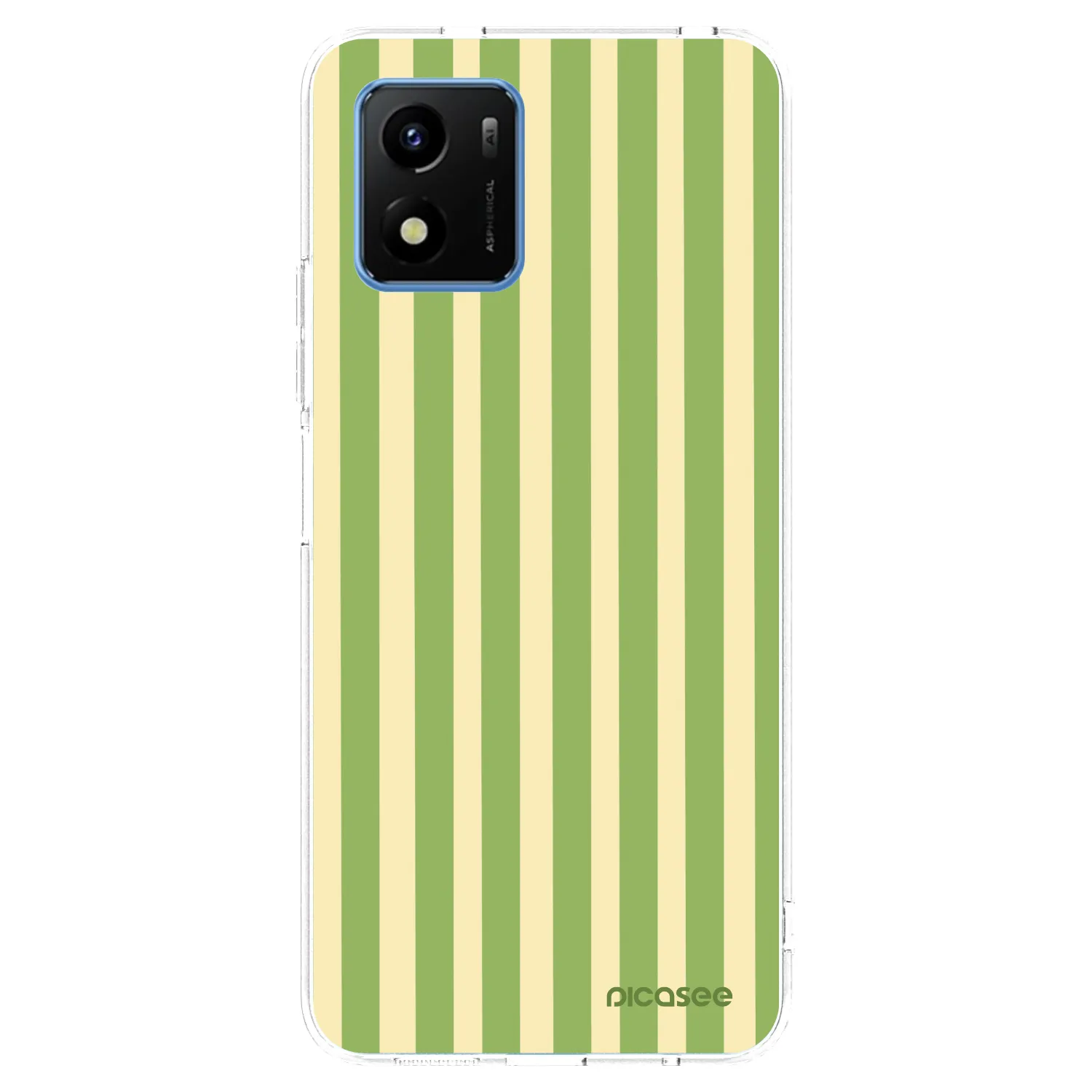 Picasee silikonowe przeźroczyste etui na Vivo Y01 - Lines Matcha