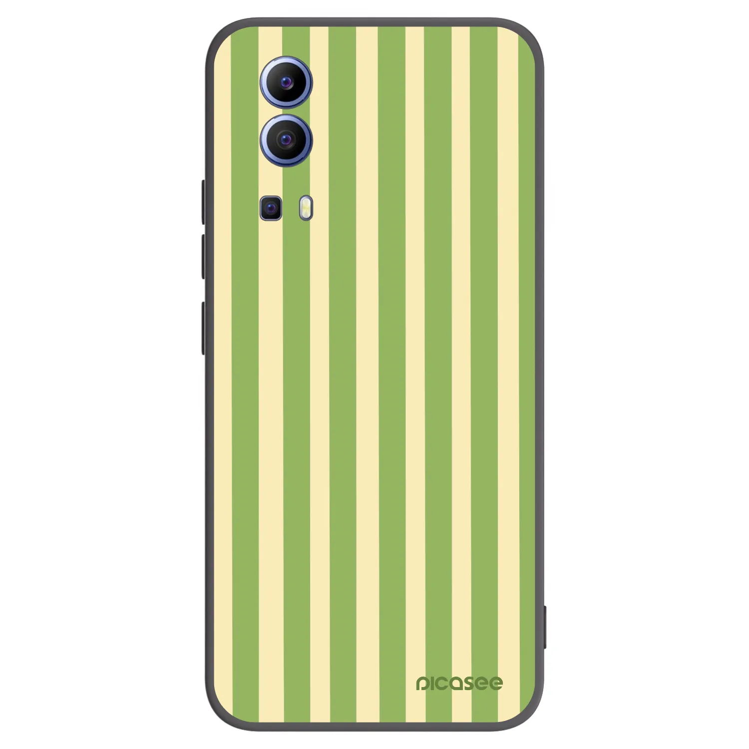 Picasee silikonowe czarne etui na Vivo Y52 5G - Lines Matcha