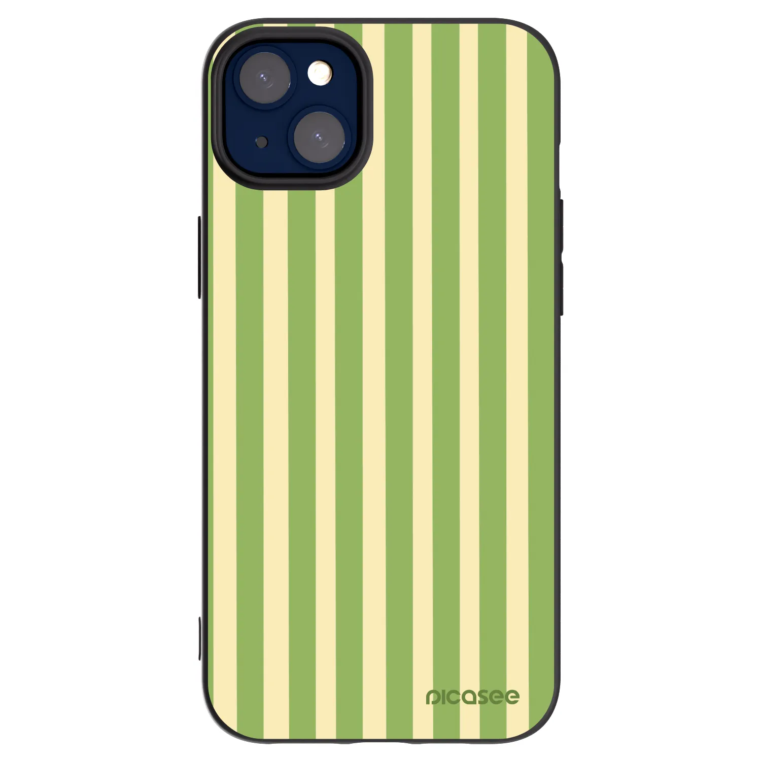 Picasee silikonowe czarne etui na Apple iPhone 14 Plus - Lines Matcha