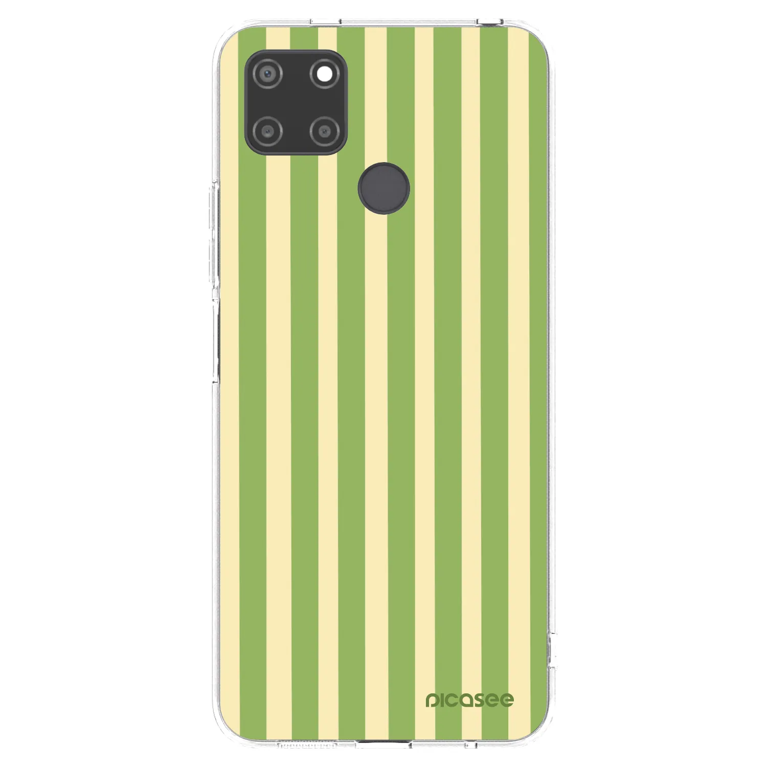 Picasee silikonowe przeźroczyste etui na Realme C21Y - Lines Matcha