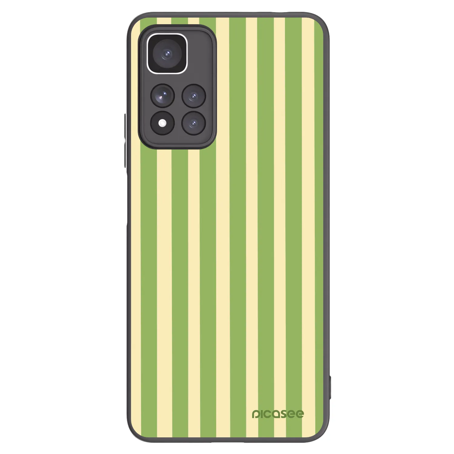Picasee silikonowe czarne etui na Xiaomi Redmi Note 11 Pro+ 5G - Lines Matcha