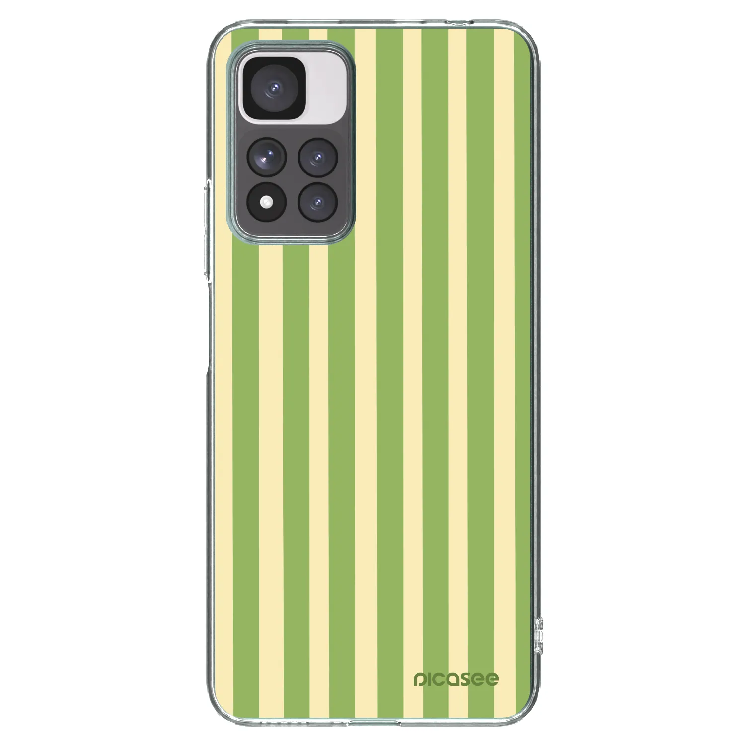 Picasee silikonowe przeźroczyste etui na Xiaomi Redmi Note 11 Pro+ 5G - Lines Matcha