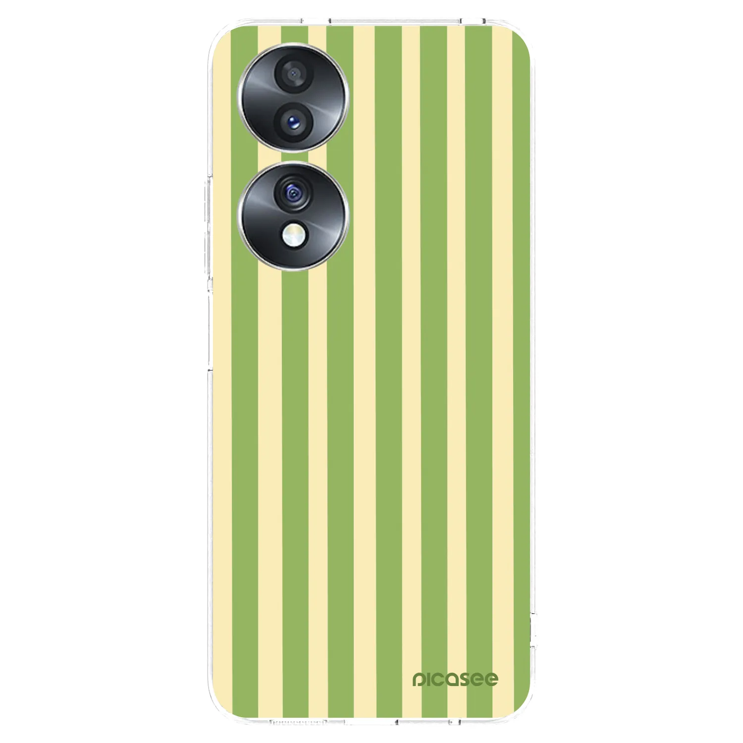 Picasee silikonowe przeźroczyste etui na Honor 70 - Lines Matcha