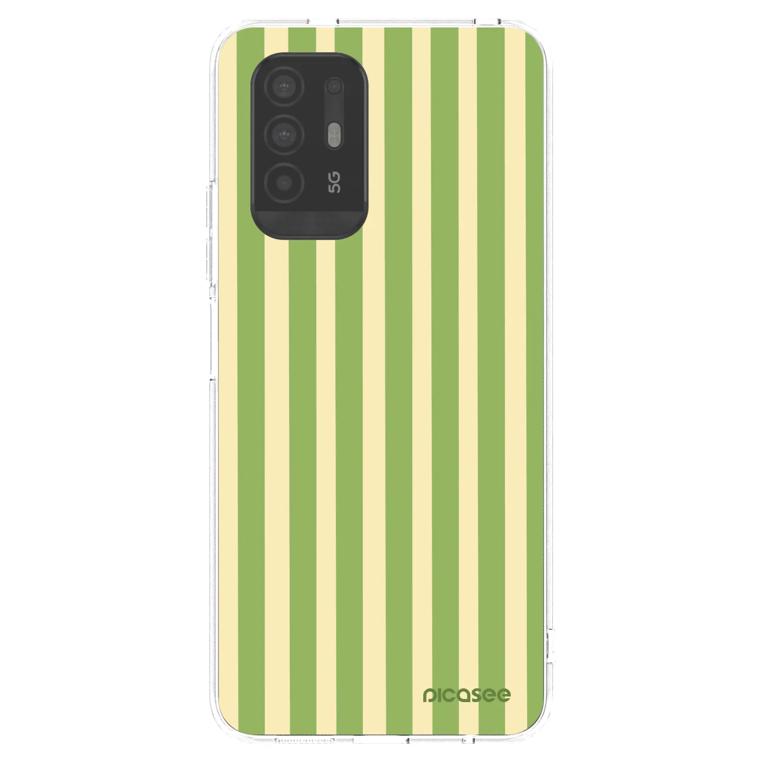 Picasee silikonowe przeźroczyste etui na OPPO A94 5G - Lines Matcha
