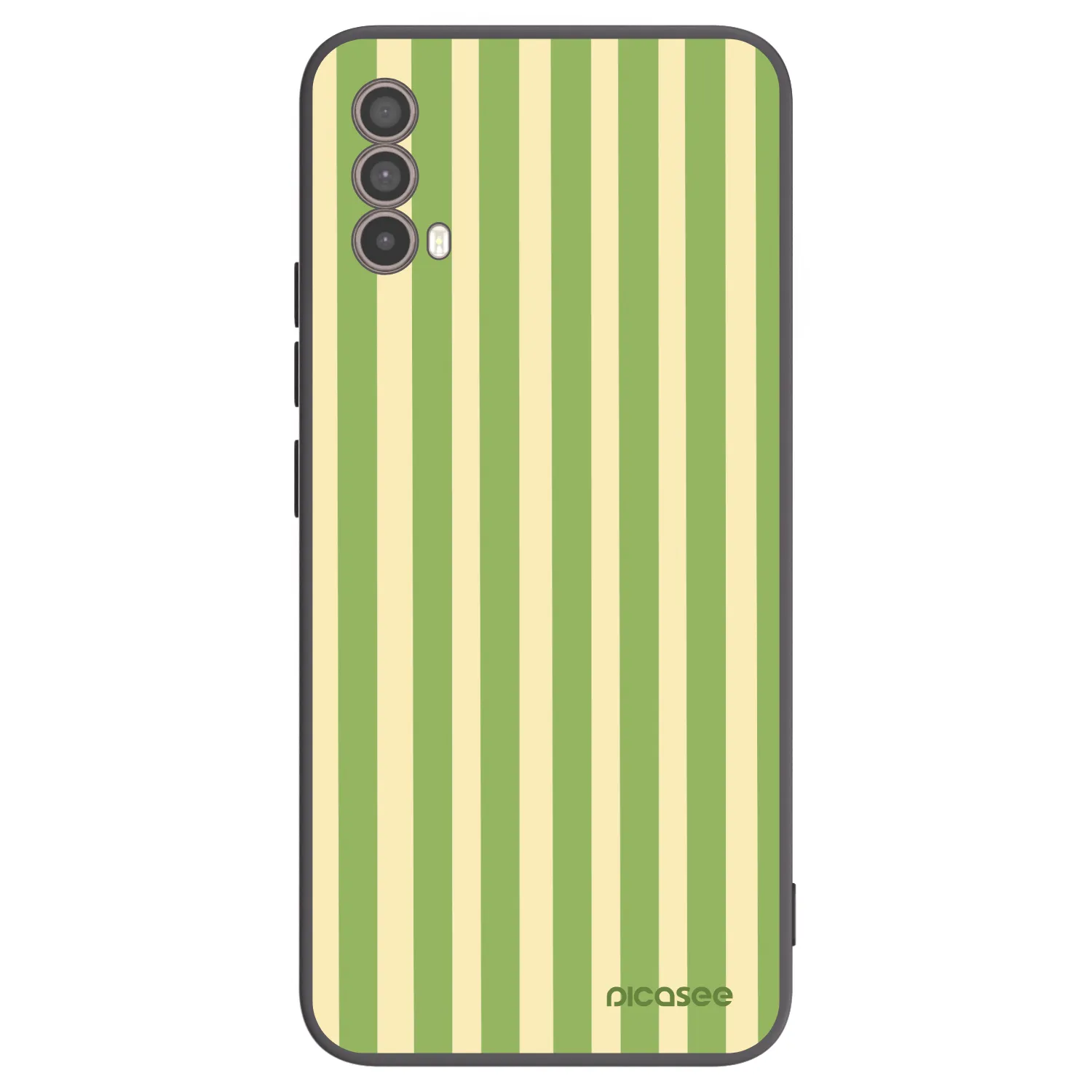 Picasee silikonowe czarne etui na Motorola Moto E40 - Lines Matcha