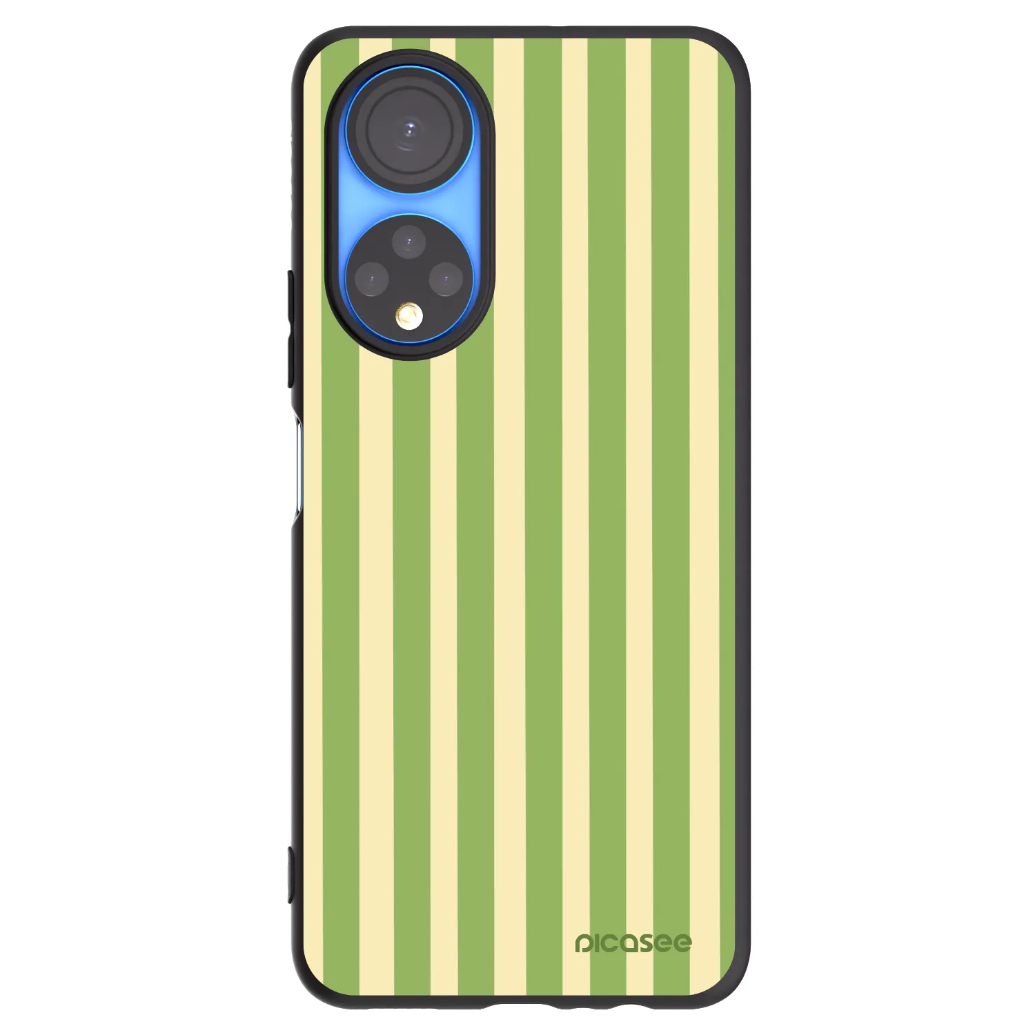 Picasee silikonowe czarne etui na Honor X7 - Lines Matcha