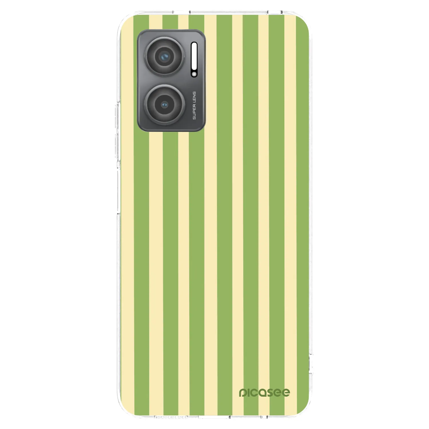 Picasee silikonowe przeźroczyste etui na Xiaomi Redmi 10 5G - Lines Matcha