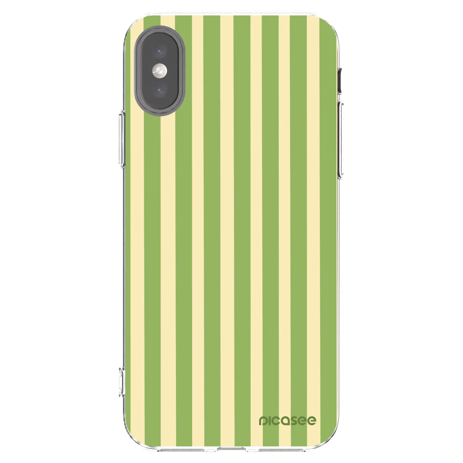 Picasee silikonowe przeźroczyste etui na Apple iPhone X/XS - Lines Matcha