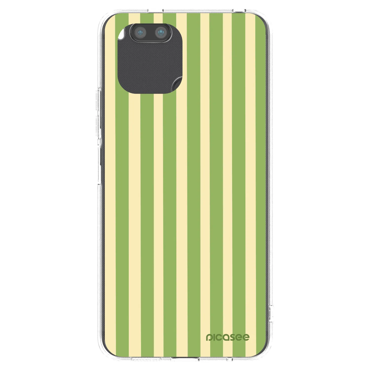 Picasee silikonowe przeźroczyste etui na Xiaomi Redmi A1 - Lines Matcha