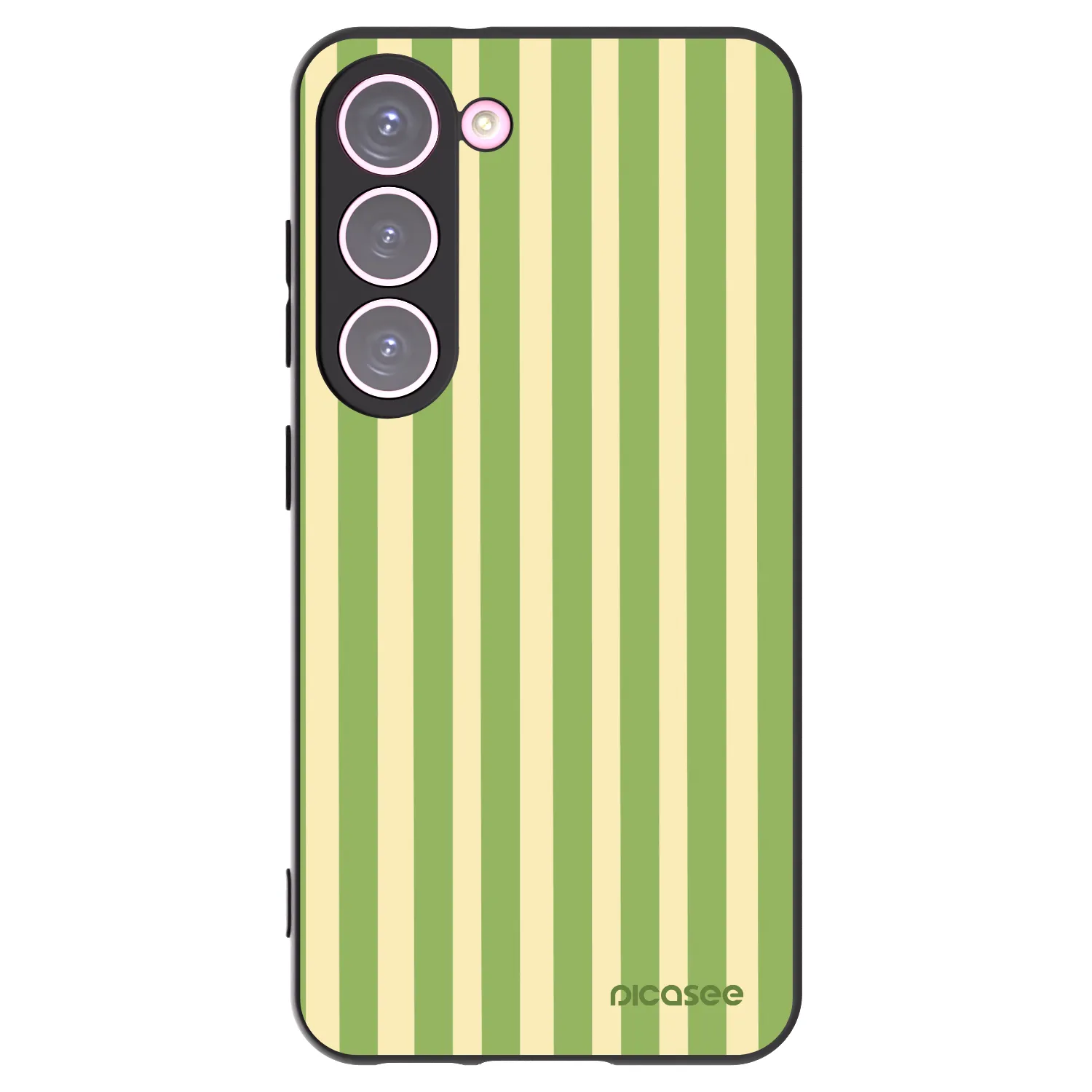 Picasee silikonowe czarne etui na Samsung Galaxy S23 5G - Lines Matcha