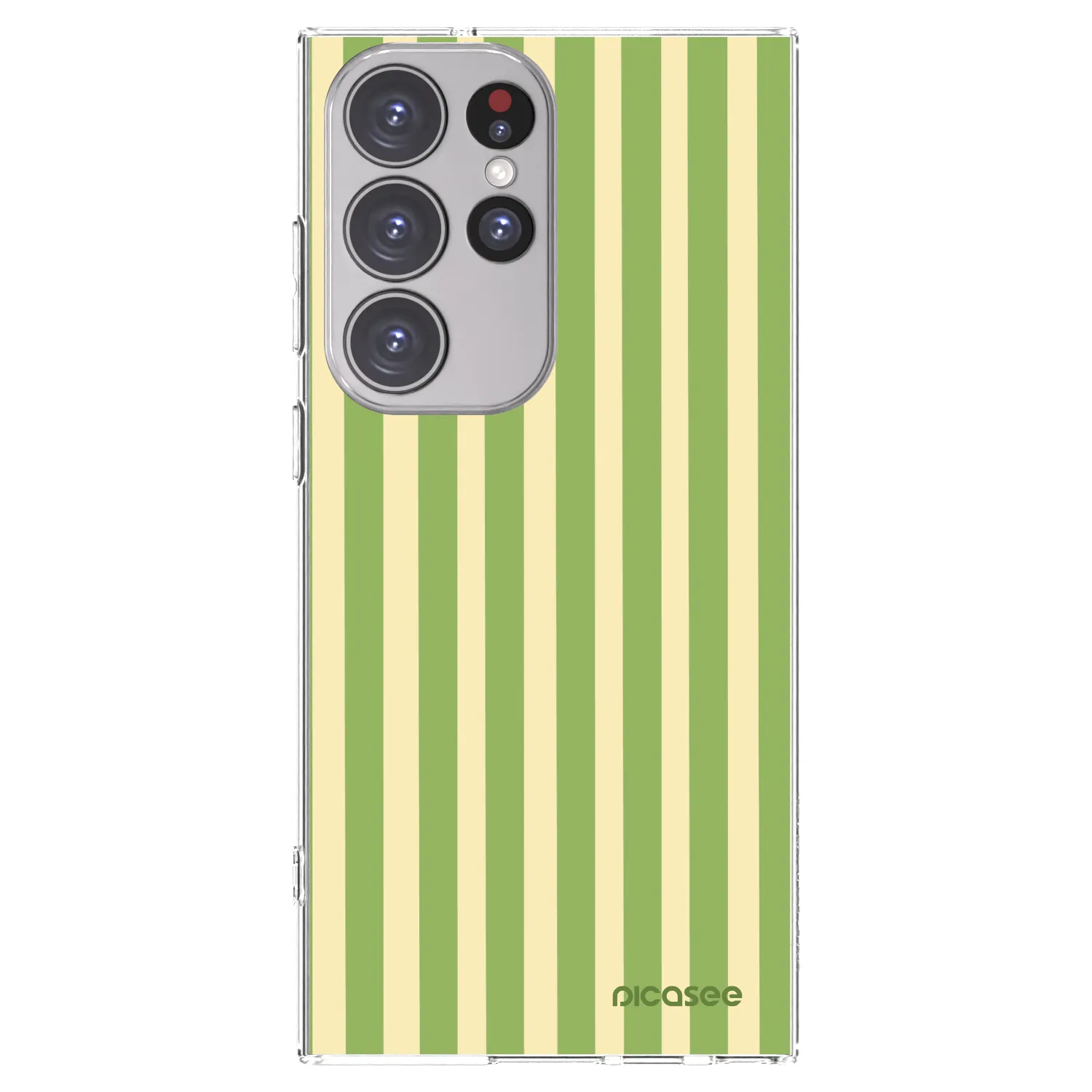 Picasee silikonowe przeźroczyste etui na Samsung Galaxy S23 Ultra 5G - Lines Matcha