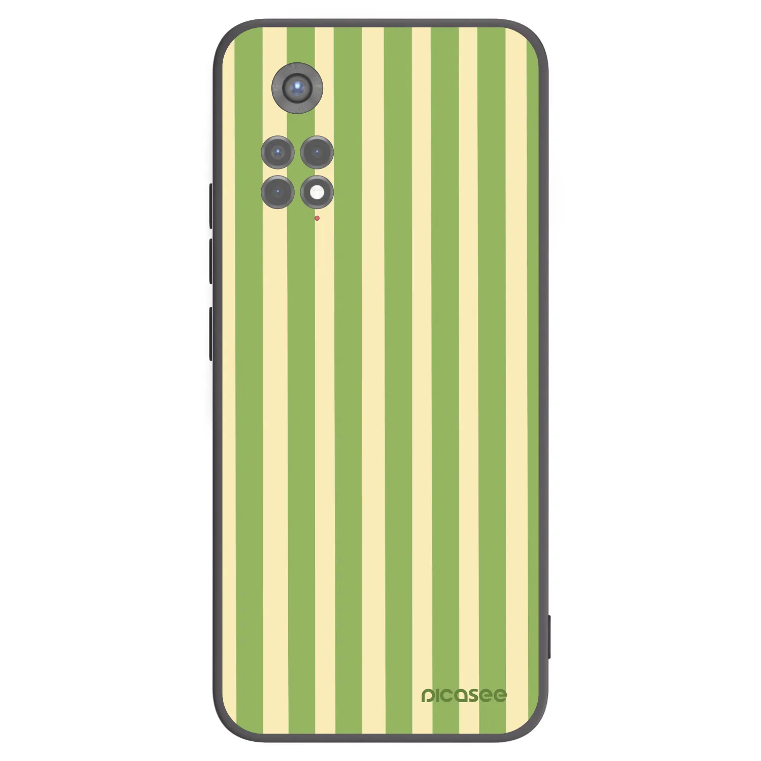 Picasee silikonowe czarne etui na Xiaomi Redmi Note 11S 5G - Lines Matcha