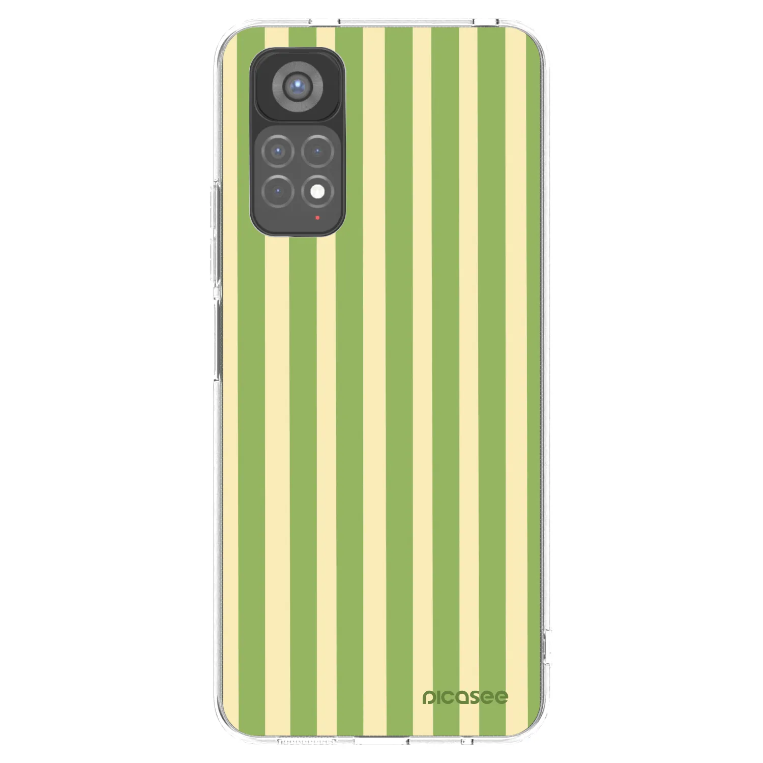 Picasee silikonowe przeźroczyste etui na Xiaomi Redmi Note 11S 5G - Lines Matcha
