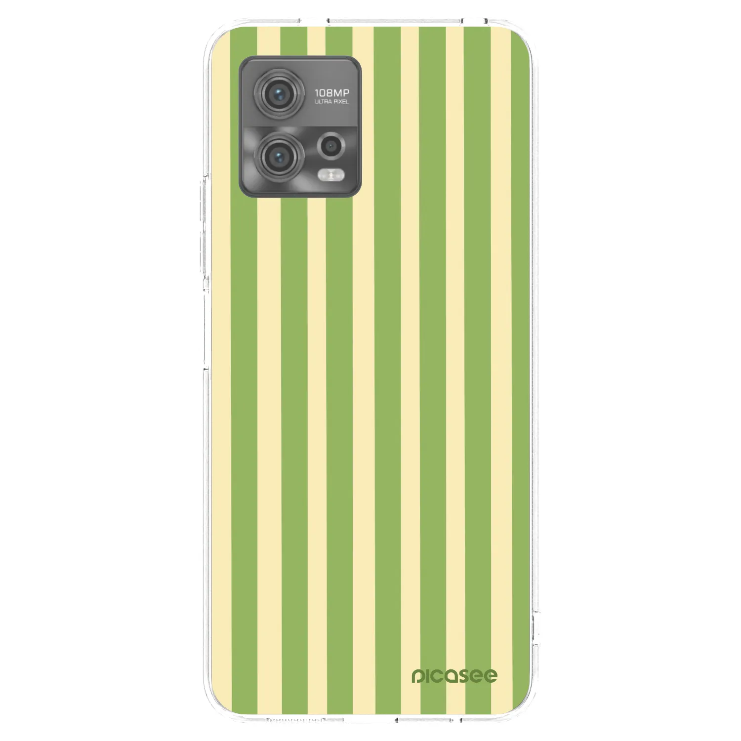 Picasee silikonowe przeźroczyste etui na Motorola Moto G72 - Lines Matcha