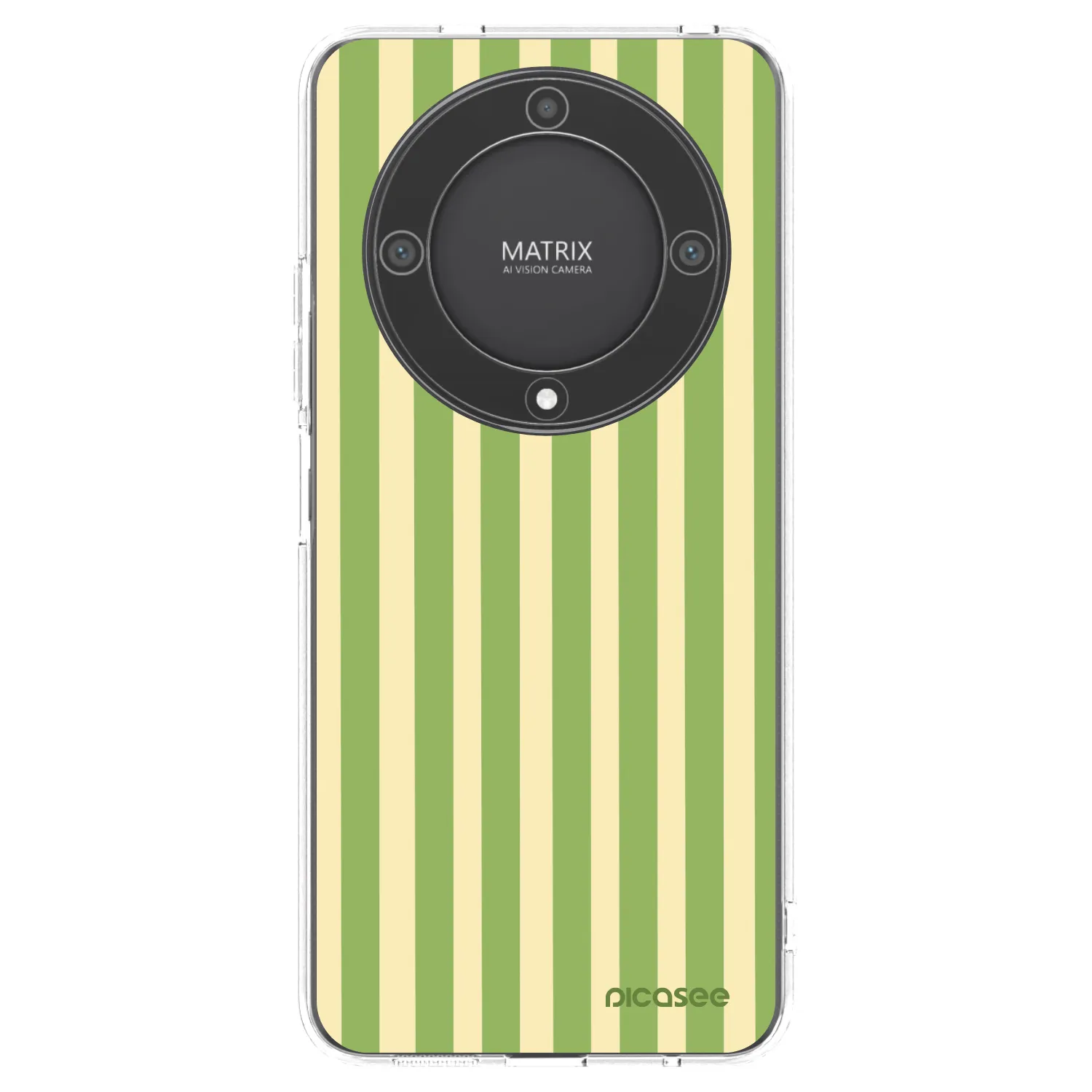 Picasee silikonowe przeźroczyste etui na Honor Magic5 Lite 5G - Lines Matcha