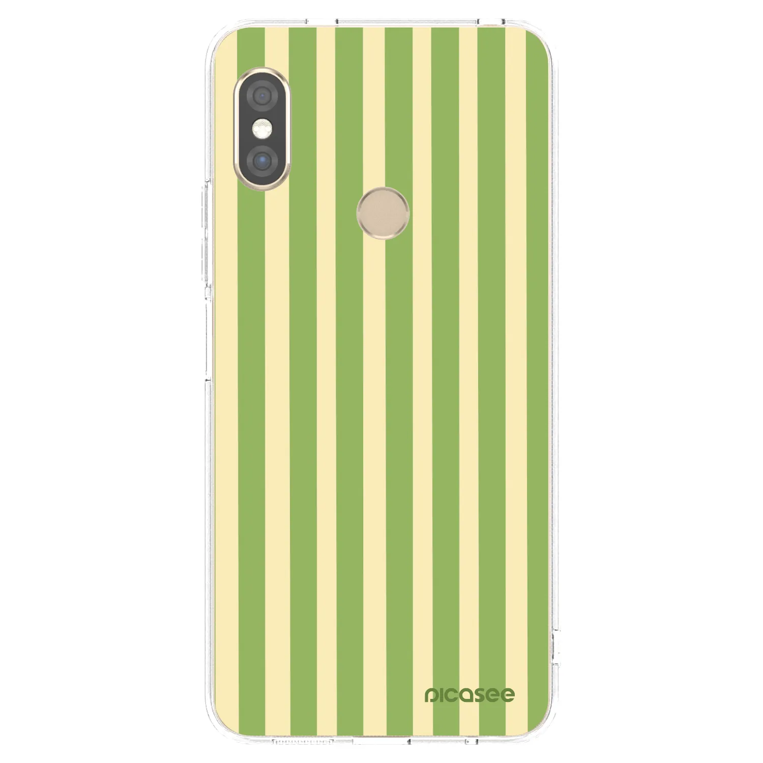 Picasee silikonowe przeźroczyste etui na Xiaomi Redmi Note 5 Global - Lines Matcha