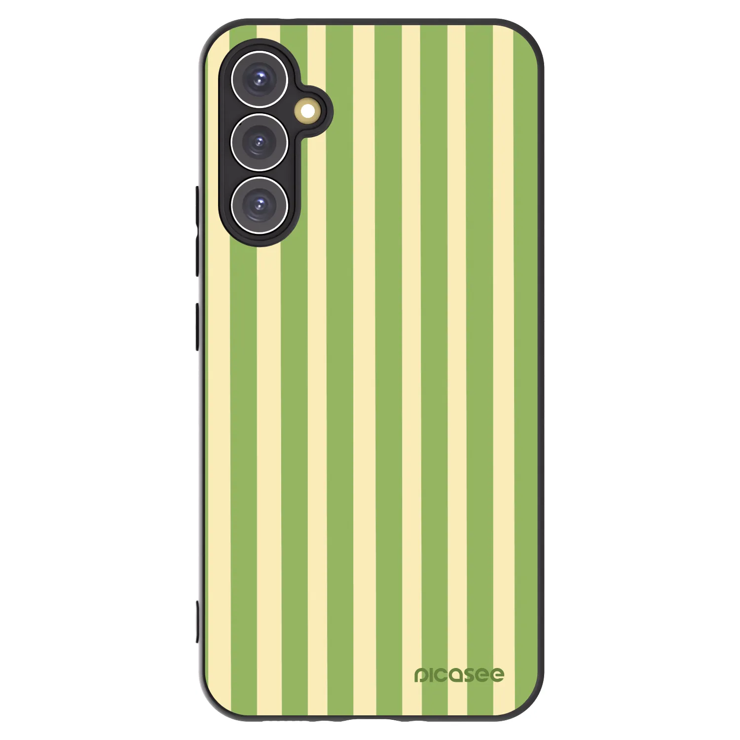 Picasee silikonowe czarne etui na Samsung Galaxy A34 5G A346B - Lines Matcha