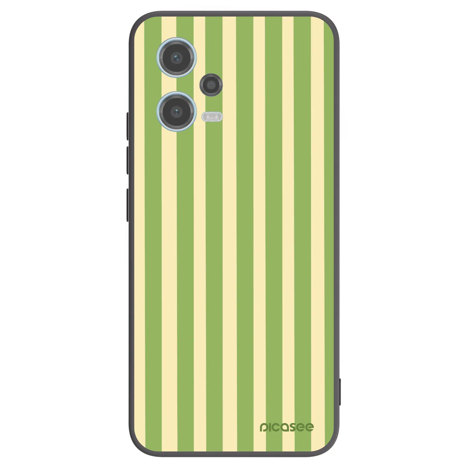 Picasee silikonowe czarne etui na Xiaomi Redmi Note 12 5G - Lines Matcha