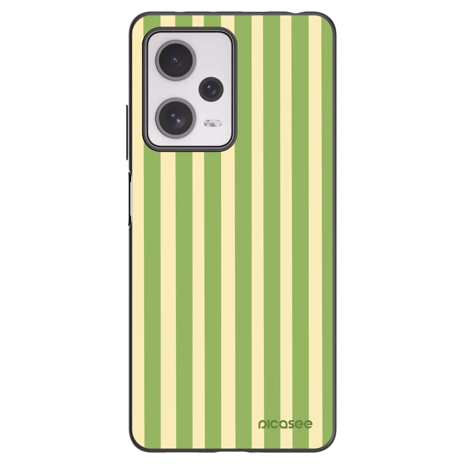 Picasee silikonowe czarne etui na Xiaomi Redmi Note 12 Pro+ 5G - Lines Matcha