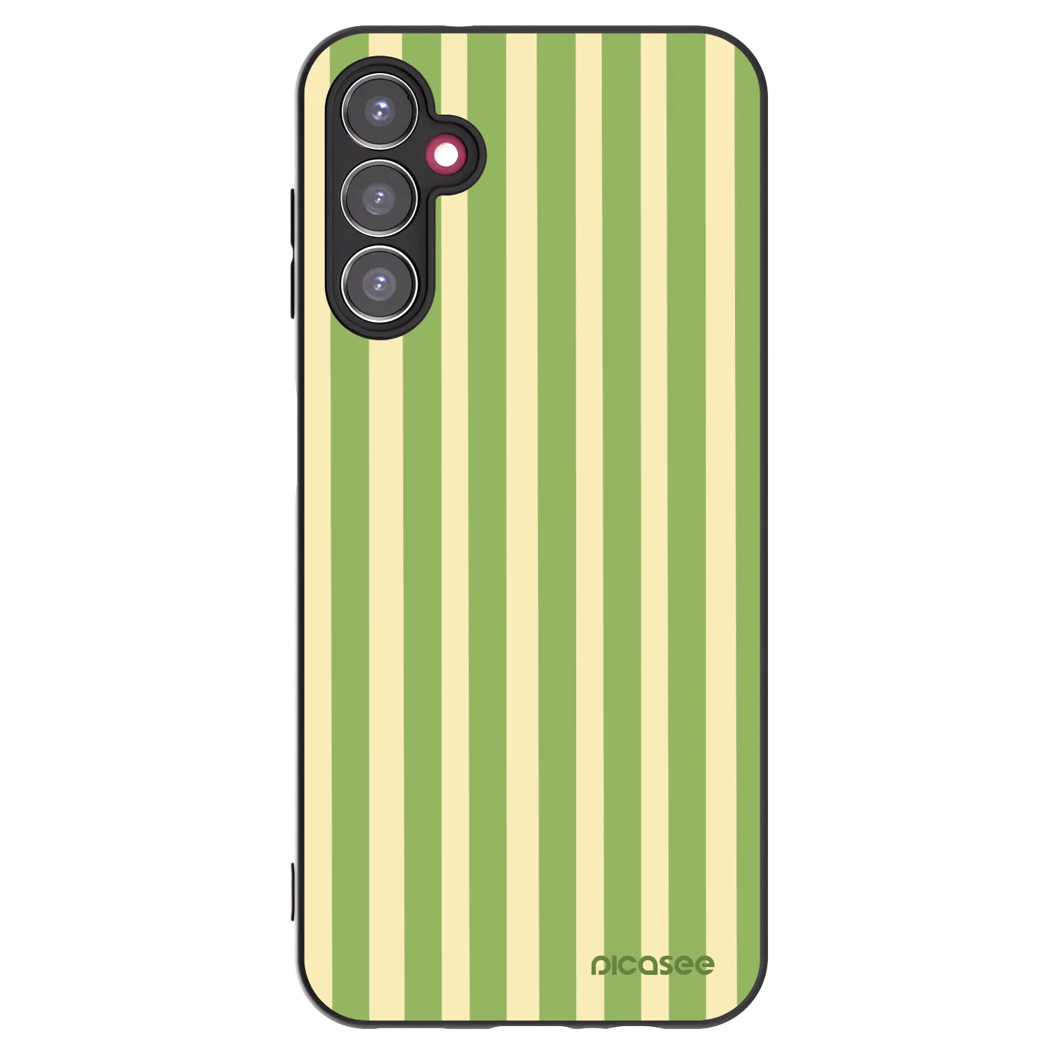 Picasee silikonowe czarne etui na Samsung Galaxy A14 4G A145R - Lines Matcha
