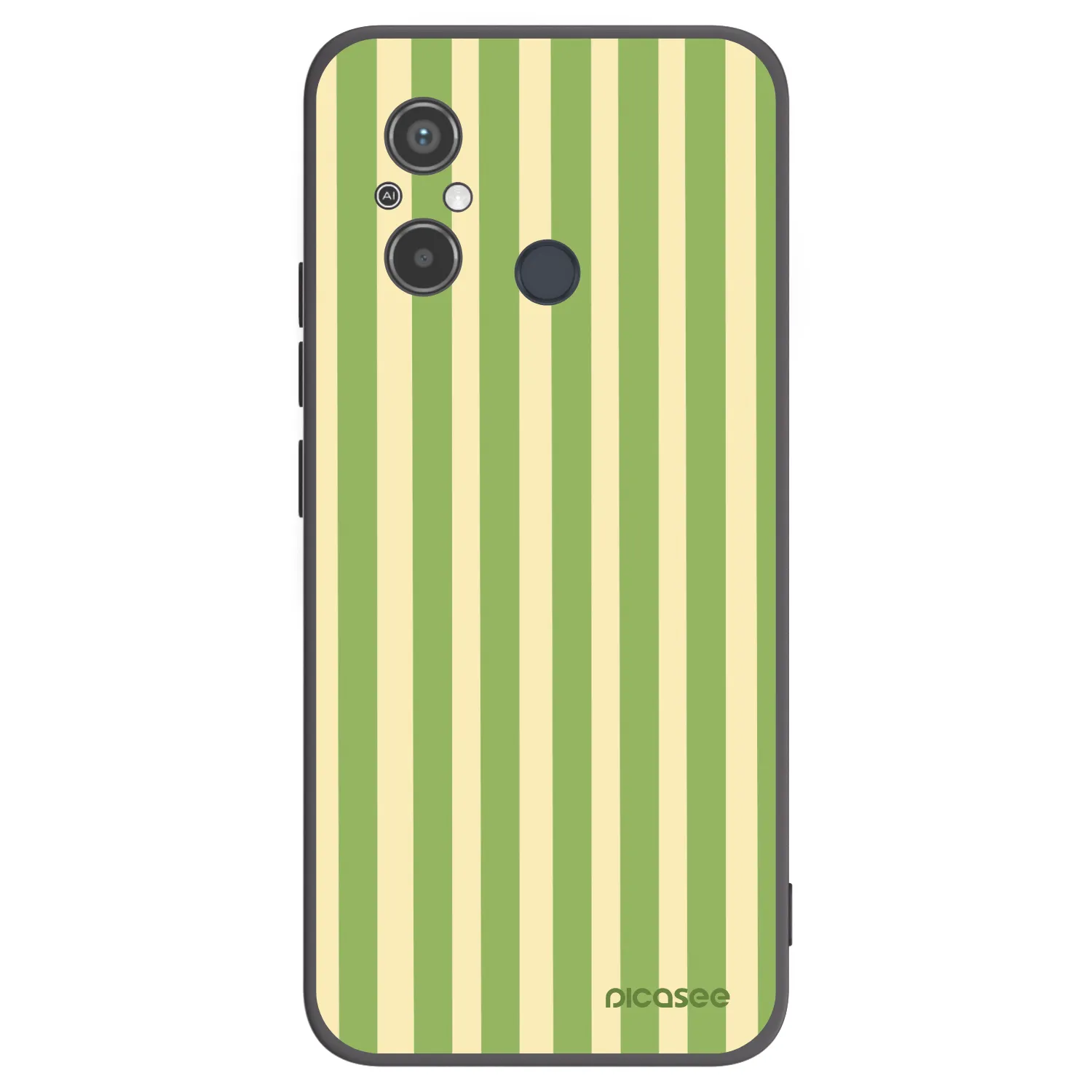 Picasee silikonowe czarne etui na Xiaomi Redmi 12C - Lines Matcha