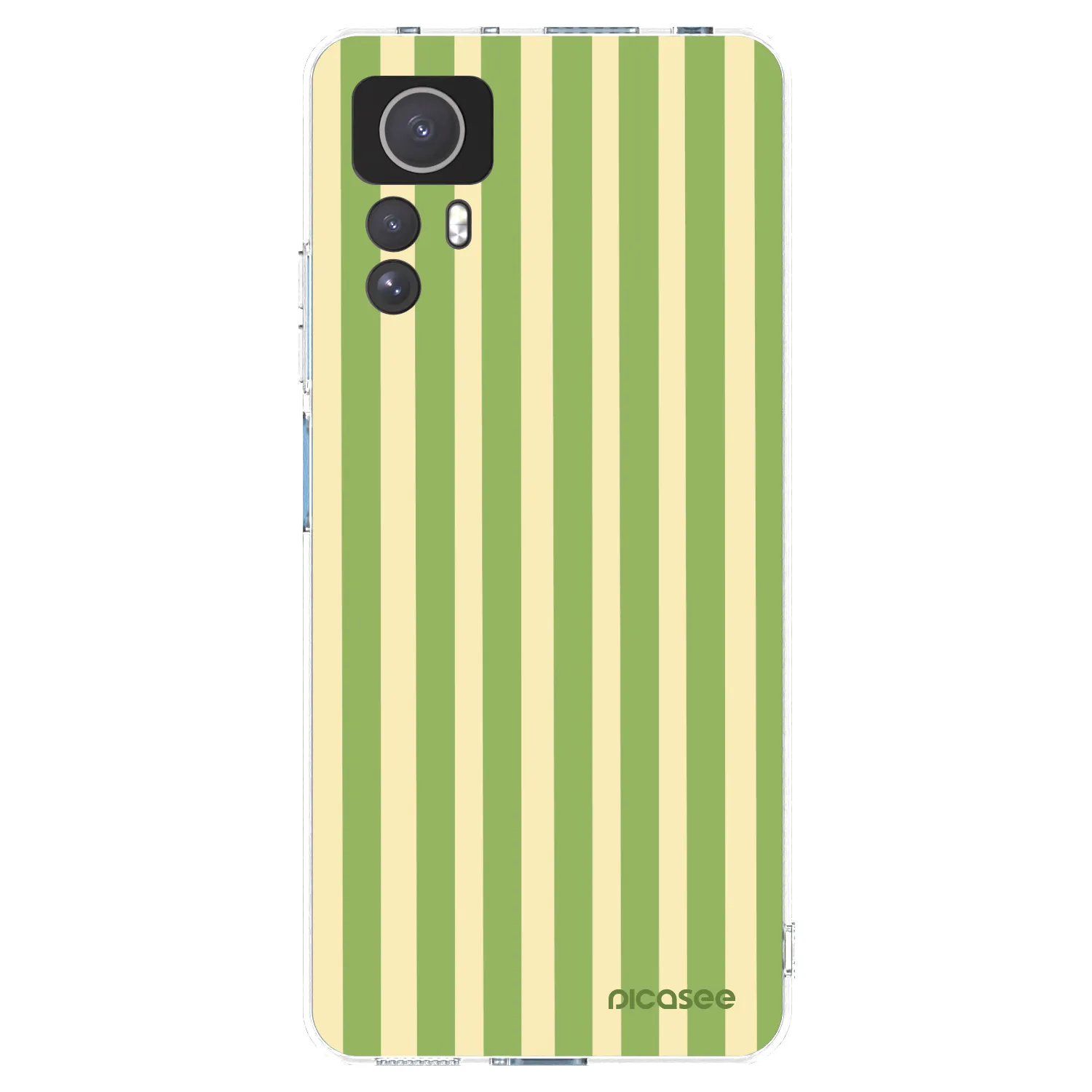 Picasee silikonowe przeźroczyste etui na Xiaomi Redmi Note 12S - Lines Matcha