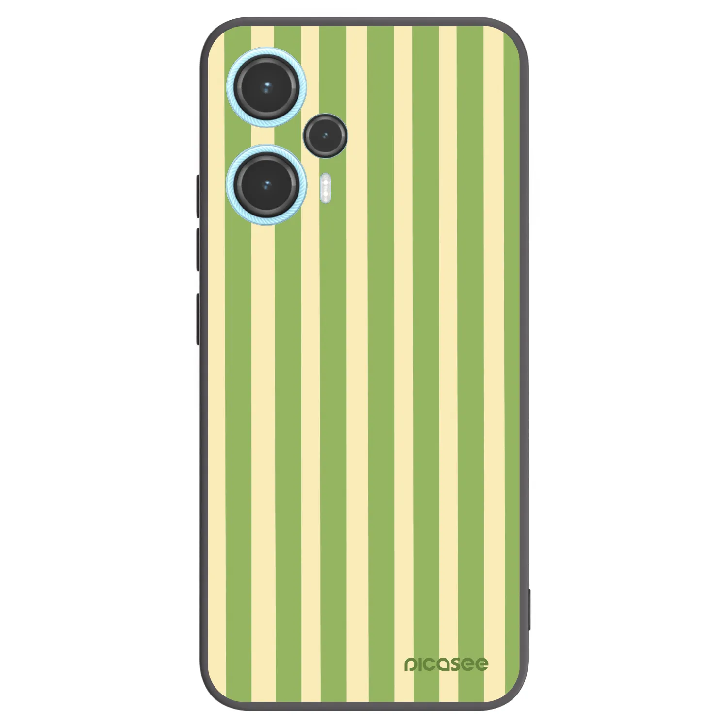 Picasee silikonowe czarne etui na Xiaomi Poco F5 - Lines Matcha