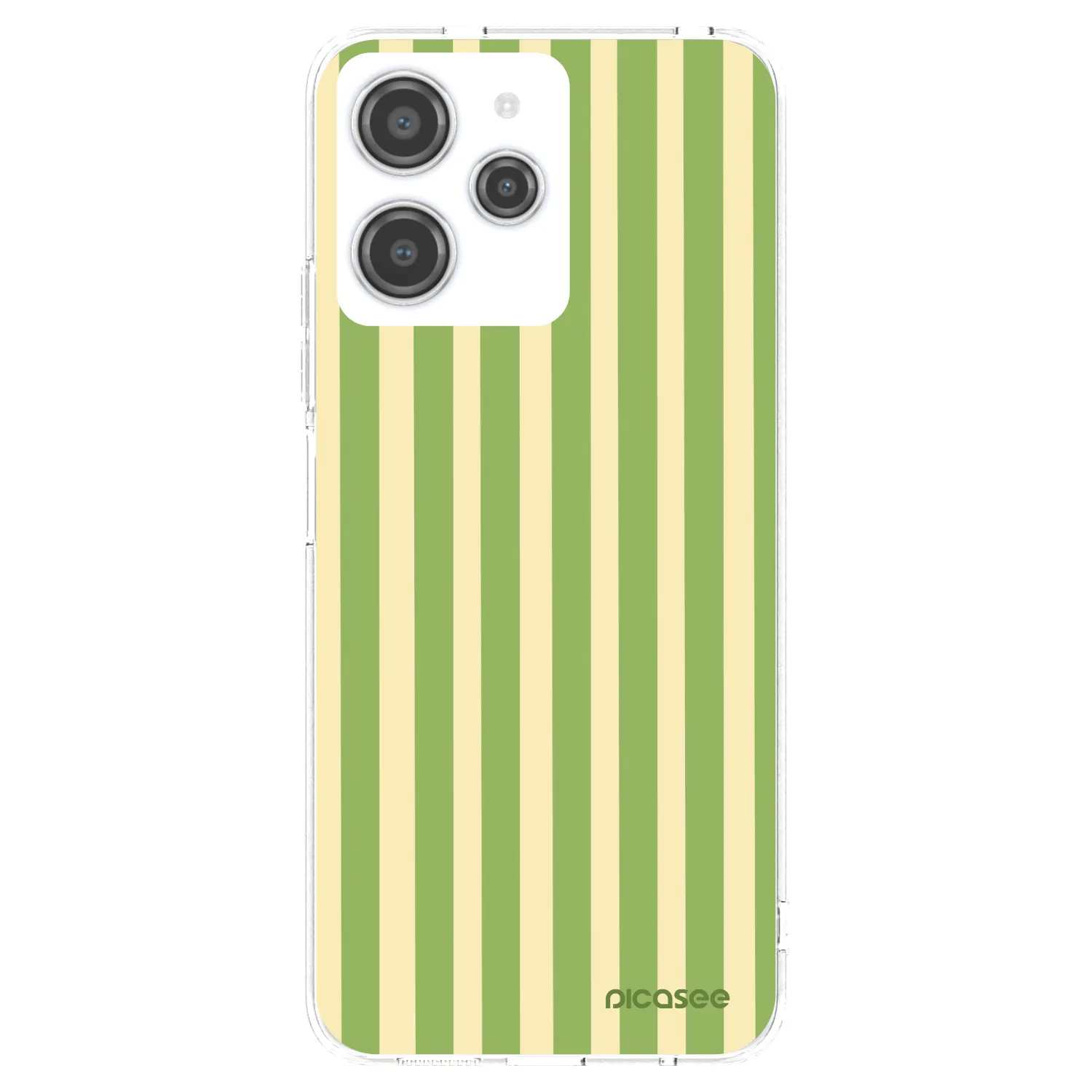 Picasee silikonowe przeźroczyste etui na Xiaomi Redmi 12 4G - Lines Matcha