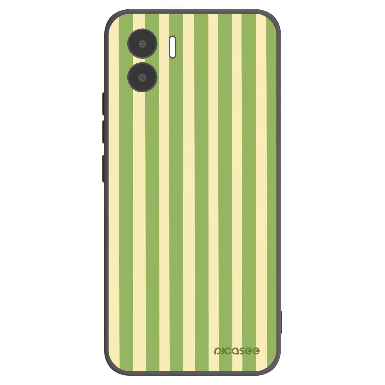 Picasee silikonowe czarne etui na Xiaomi Redmi A2 - Lines Matcha