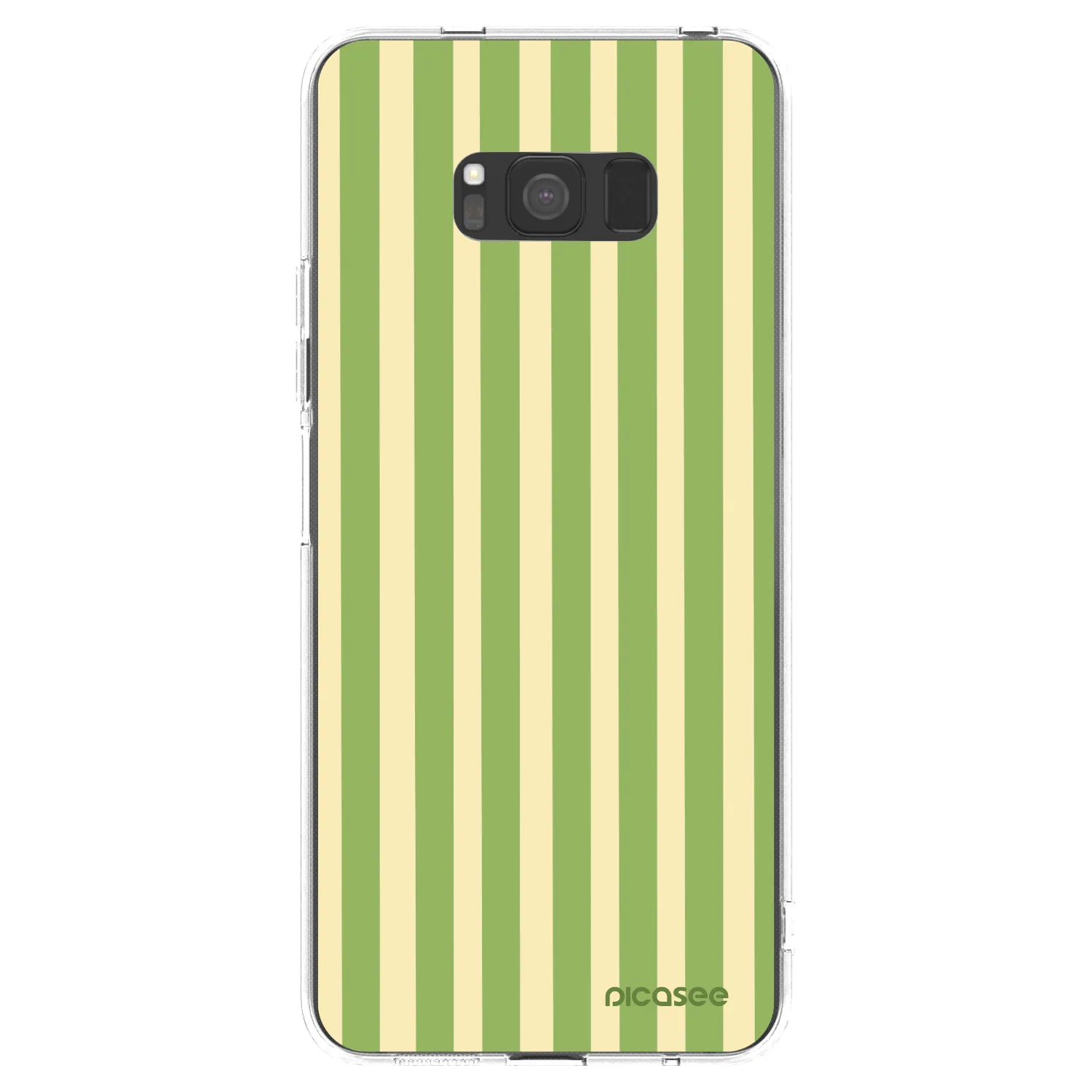 Picasee silikonowe przeźroczyste etui na Samsung Galaxy S8 G950F - Lines Matcha