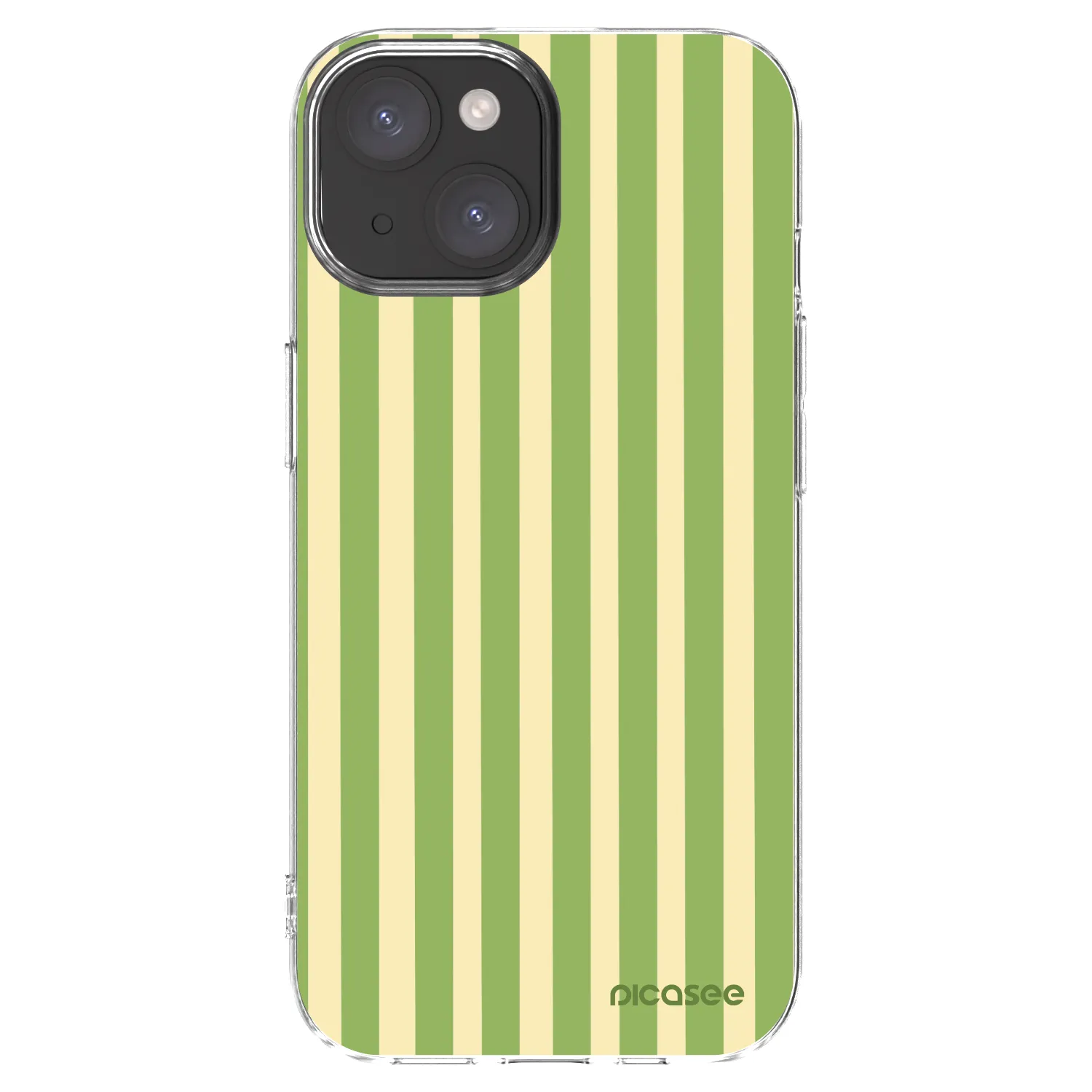 Picasee silikonowe przeźroczyste etui na Apple iPhone 15 - Lines Matcha