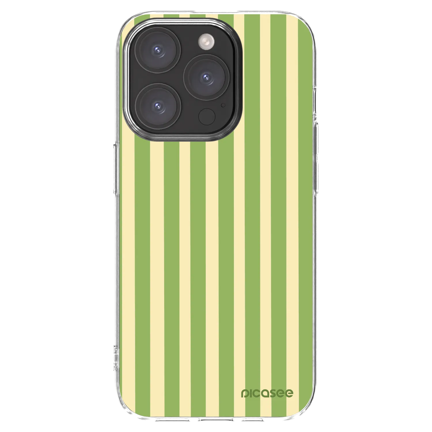 Picasee silikonowe przeźroczyste etui na Apple iPhone 15 Pro - Lines Matcha