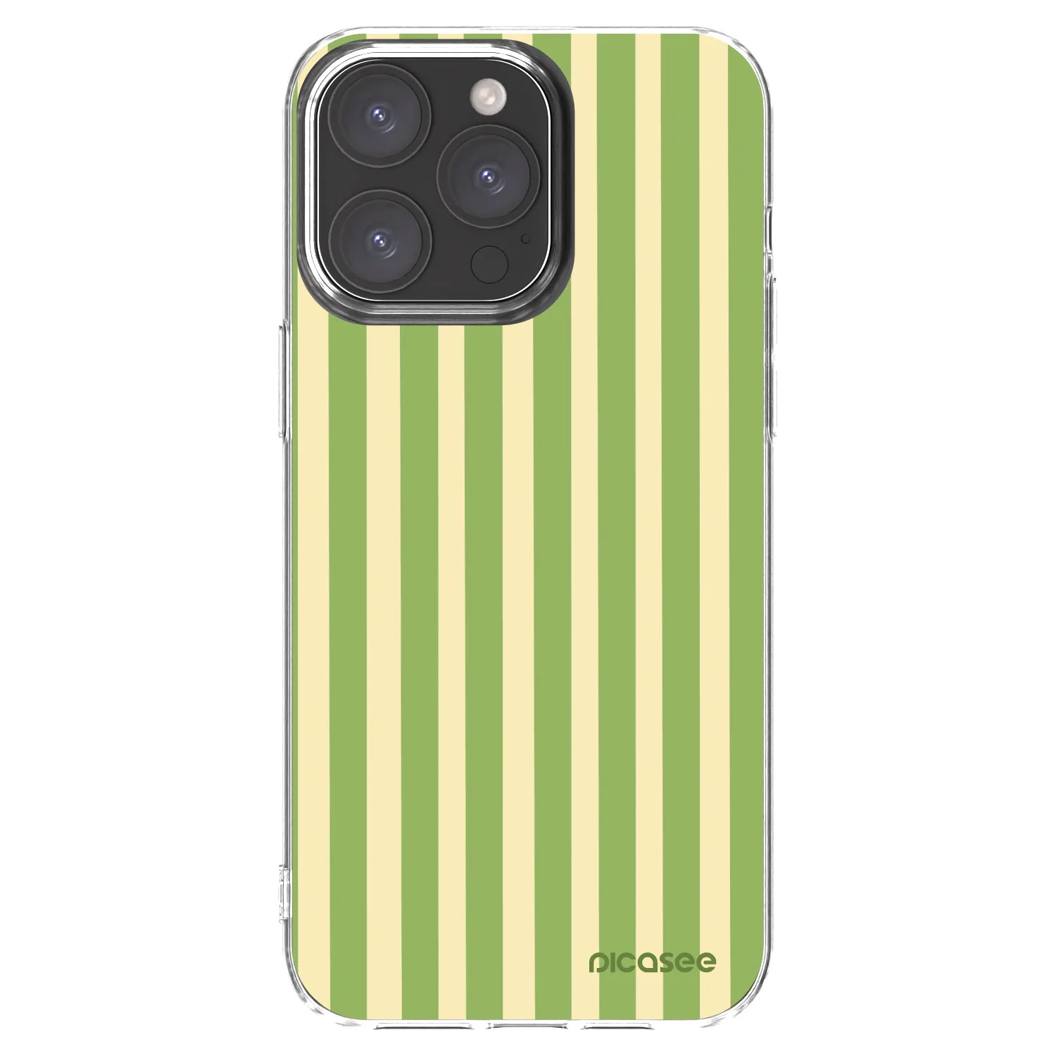 Picasee silikonowe przeźroczyste etui na Apple iPhone 15 Pro Max - Lines Matcha
