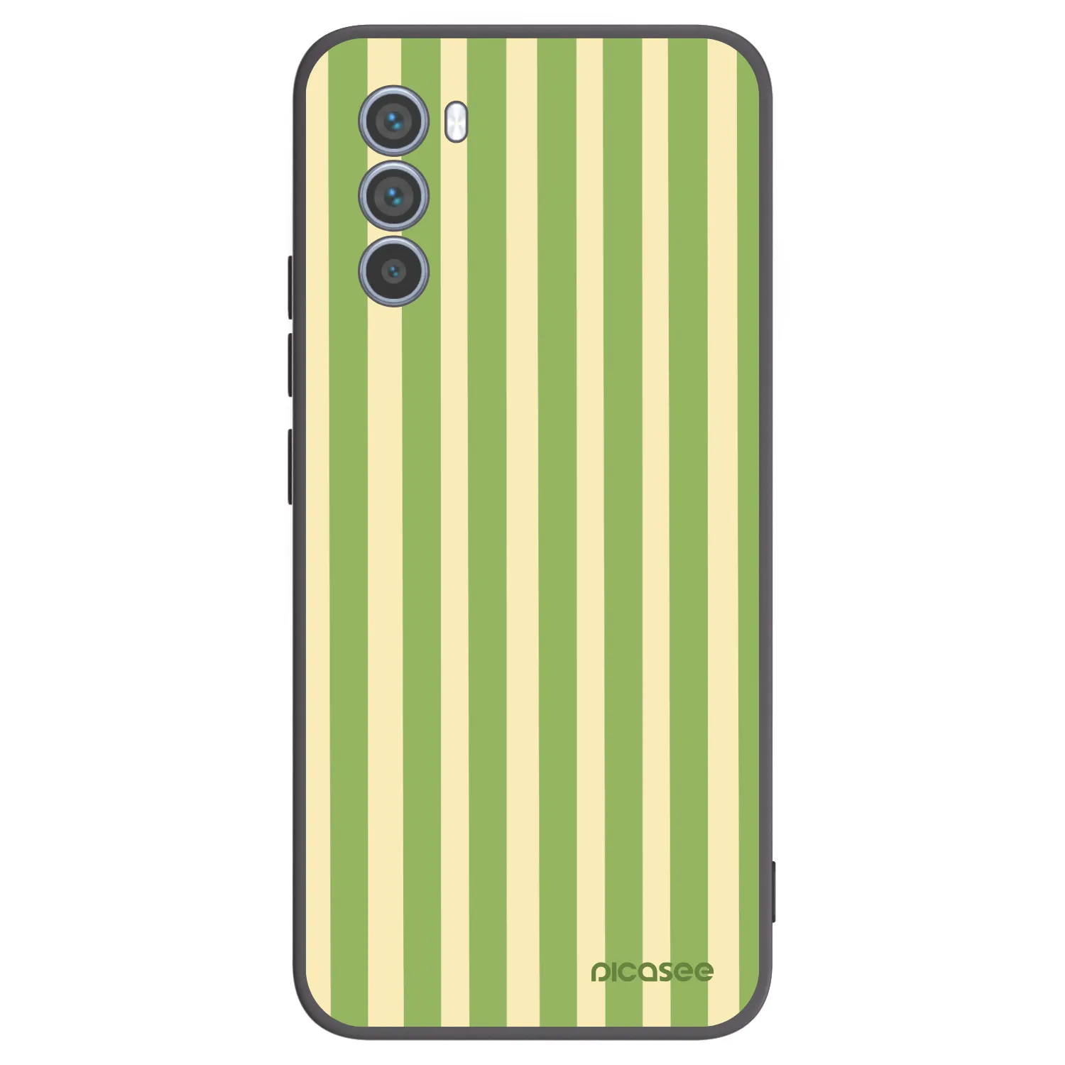 Picasee silikonowe czarne etui na Motorola Moto G62 - Lines Matcha