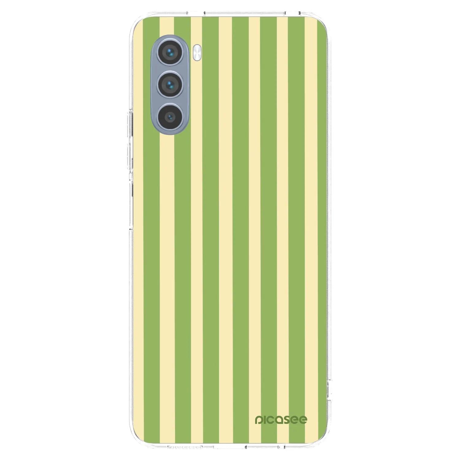 Picasee silikonowe przeźroczyste etui na Motorola Moto G62 - Lines Matcha