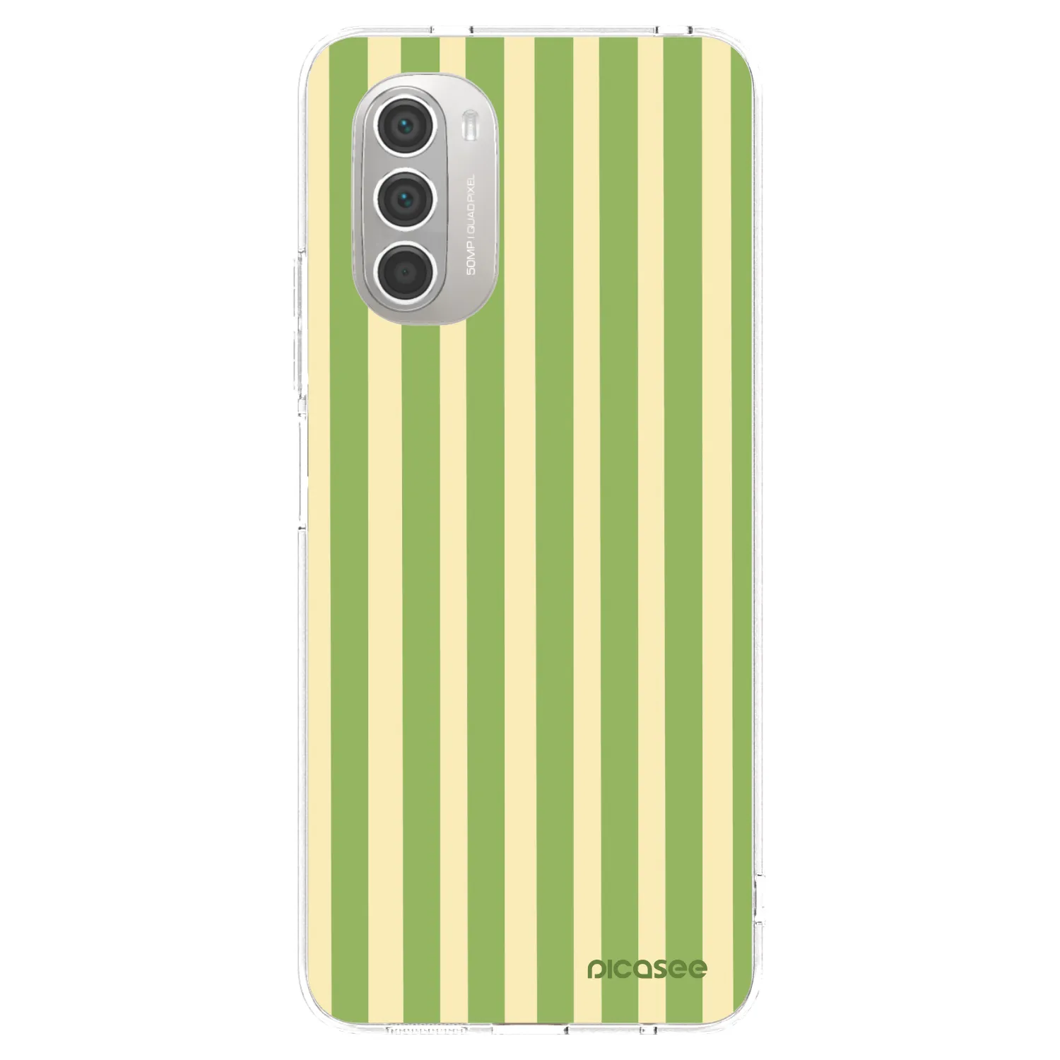 Picasee silikonowe przeźroczyste etui na Motorola Moto G51 - Lines Matcha