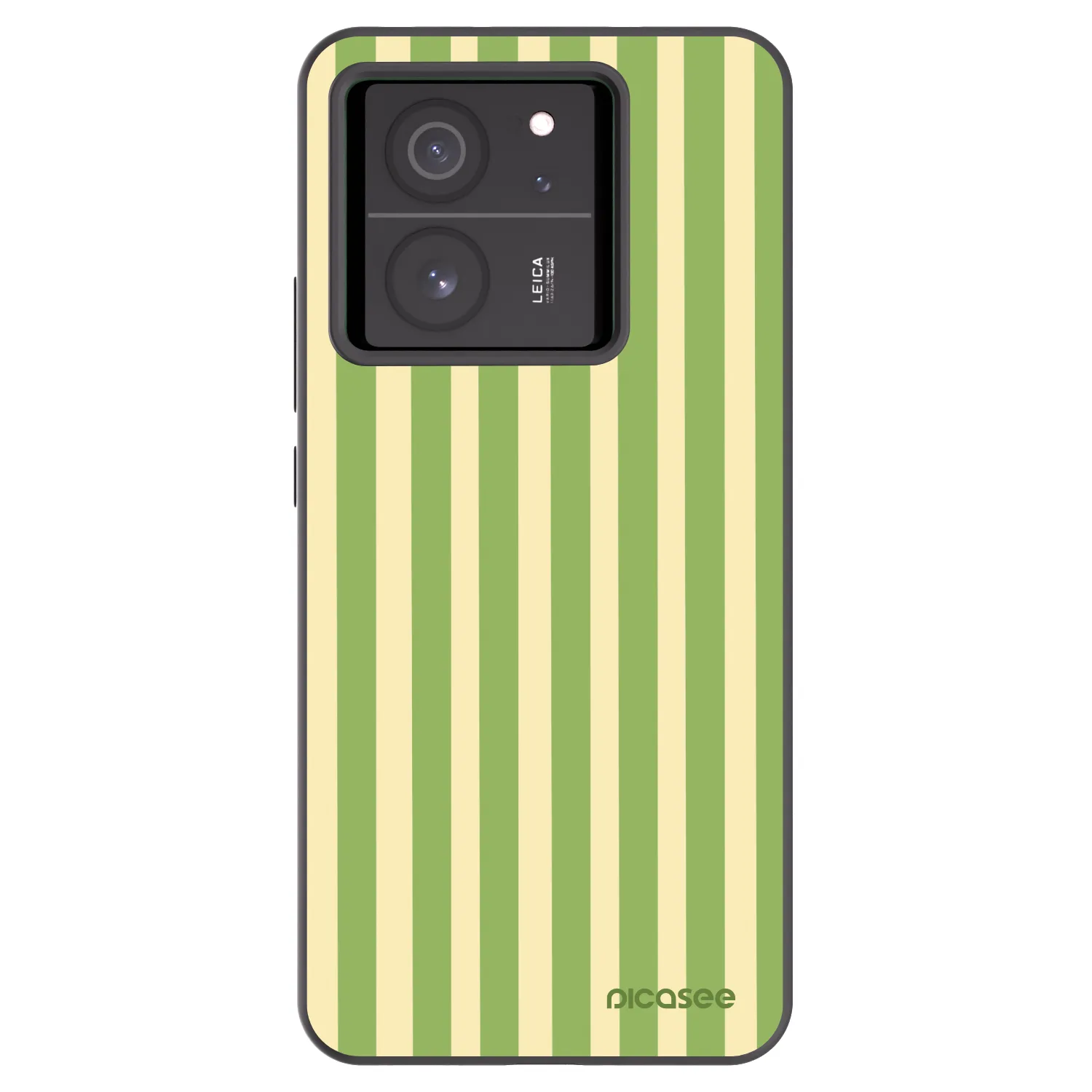 Picasee silikonowe czarne etui na Xiaomi 13T - Lines Matcha