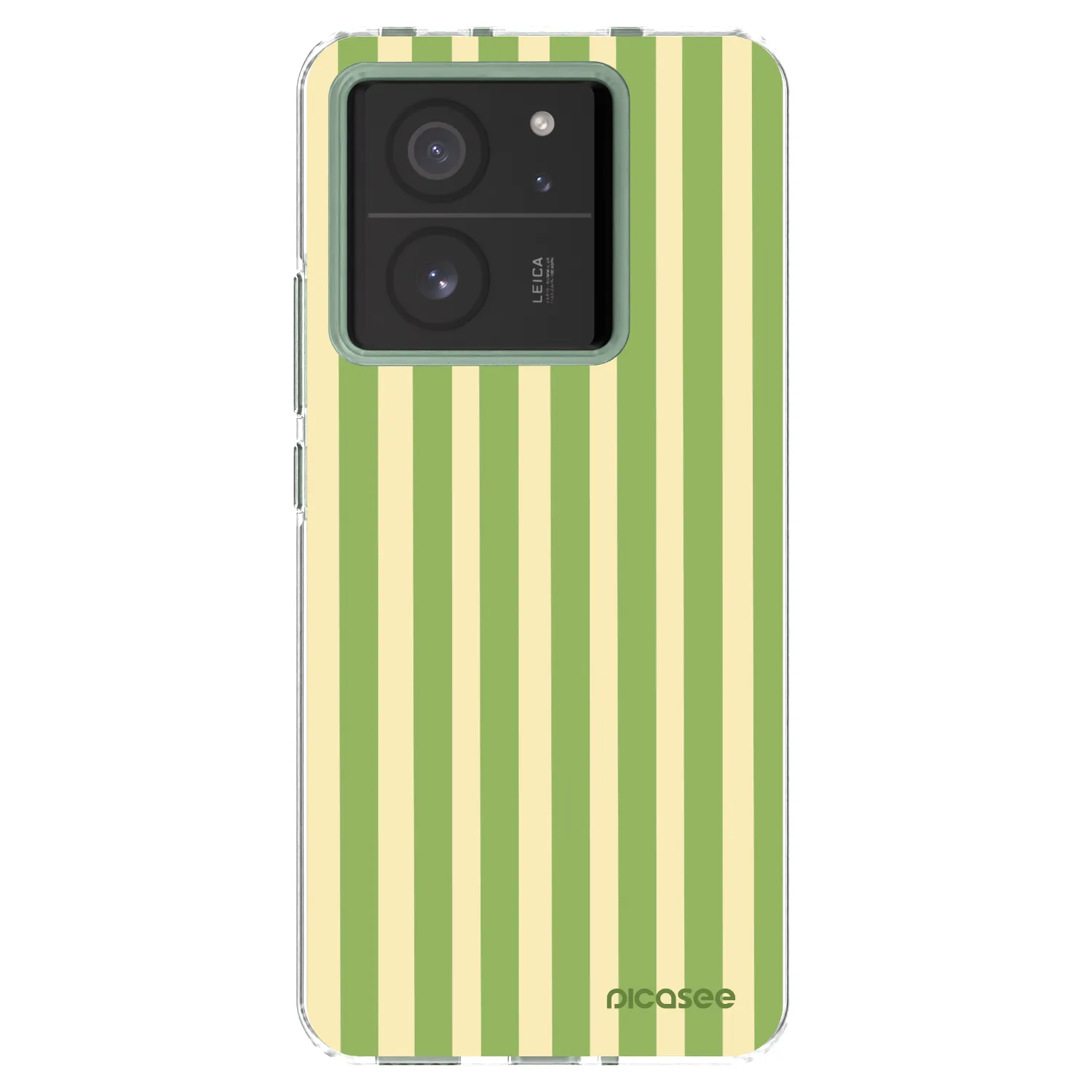 Picasee silikonowe przeźroczyste etui na Xiaomi 13T - Lines Matcha
