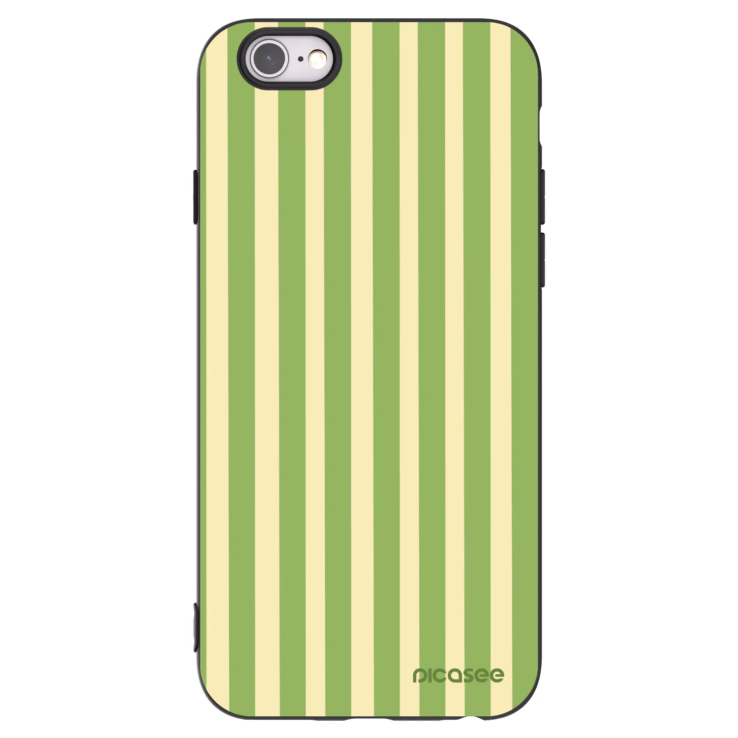 Picasee silikonowe czarne etui na Apple iPhone 6/6S - Lines Matcha