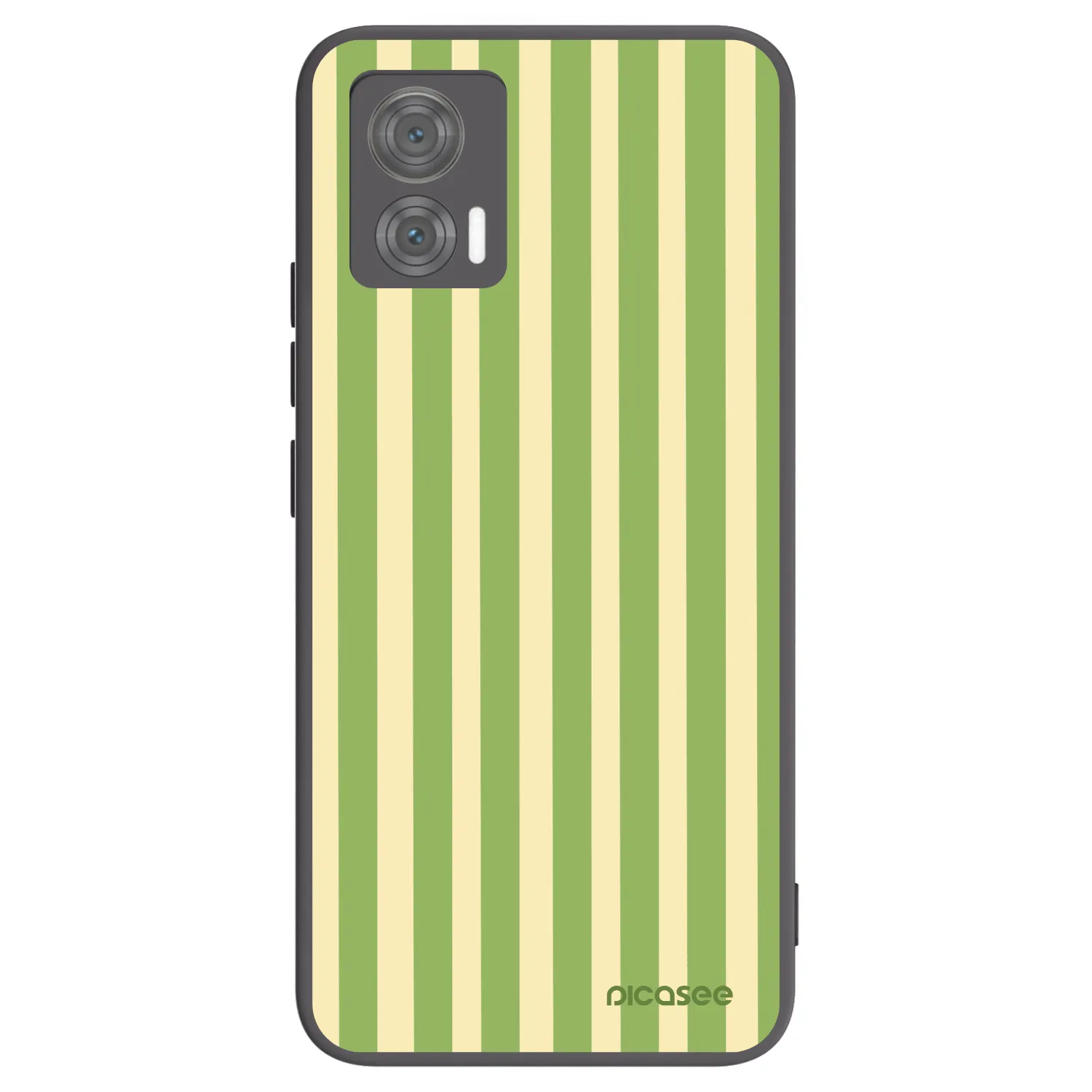 Picasee silikonowe czarne etui na Motorola Edge 30 Neo - Lines Matcha