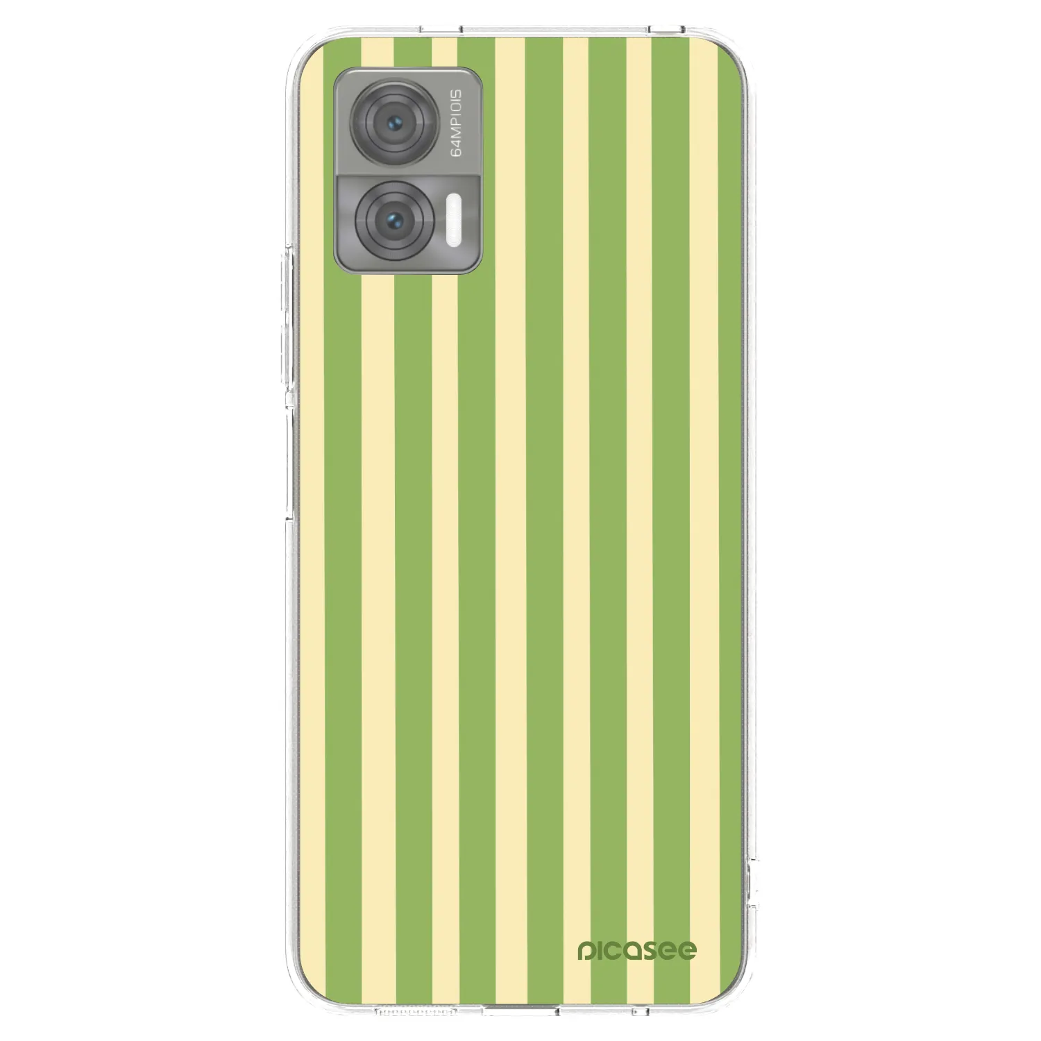 Picasee silikonowe przeźroczyste etui na Motorola Edge 30 Neo - Lines Matcha