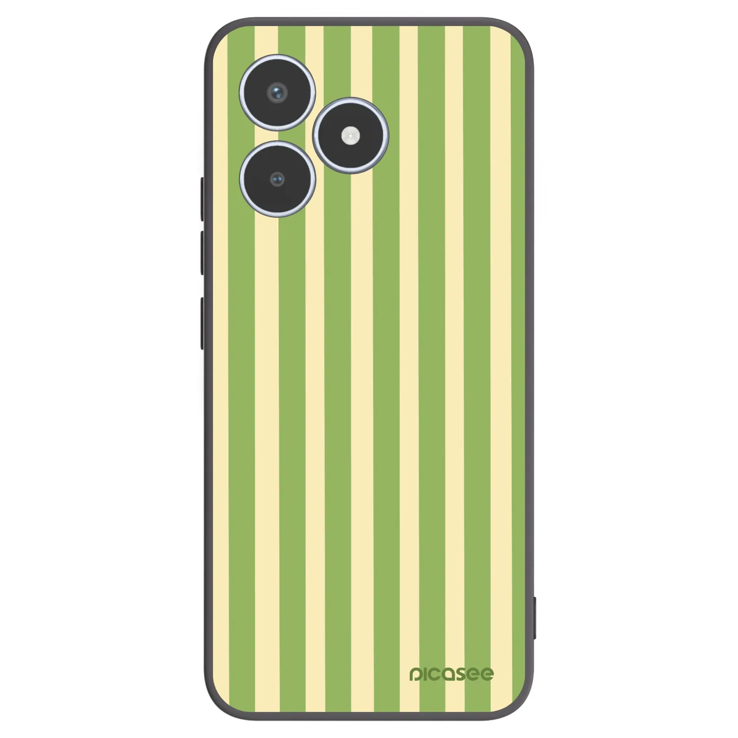 Picasee silikonowe czarne etui na Realme C53 - Lines Matcha