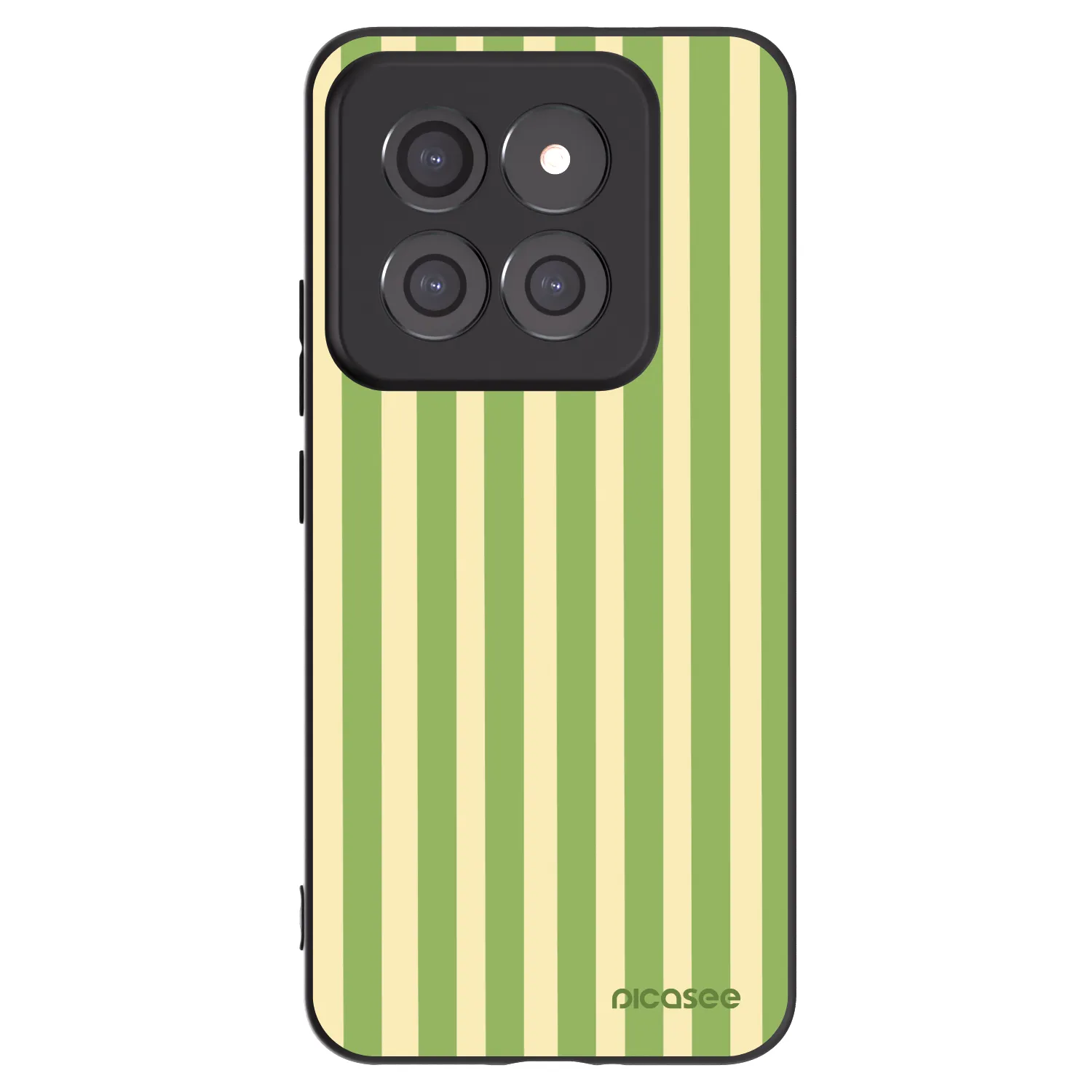 Picasee silikonowe czarne etui na Xiaomi 14 Pro - Lines Matcha
