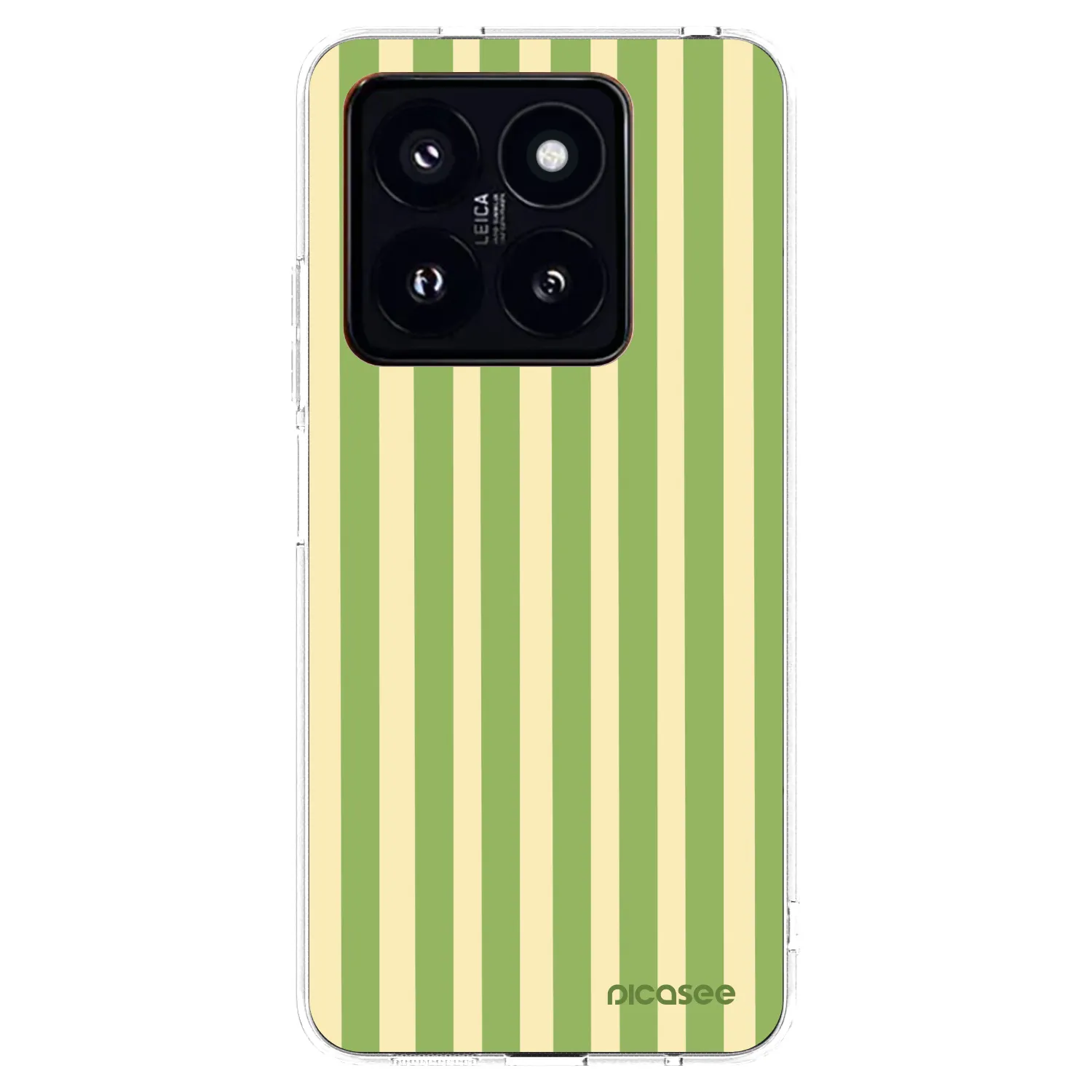 Picasee silikonowe przeźroczyste etui na Xiaomi 14 Pro - Lines Matcha