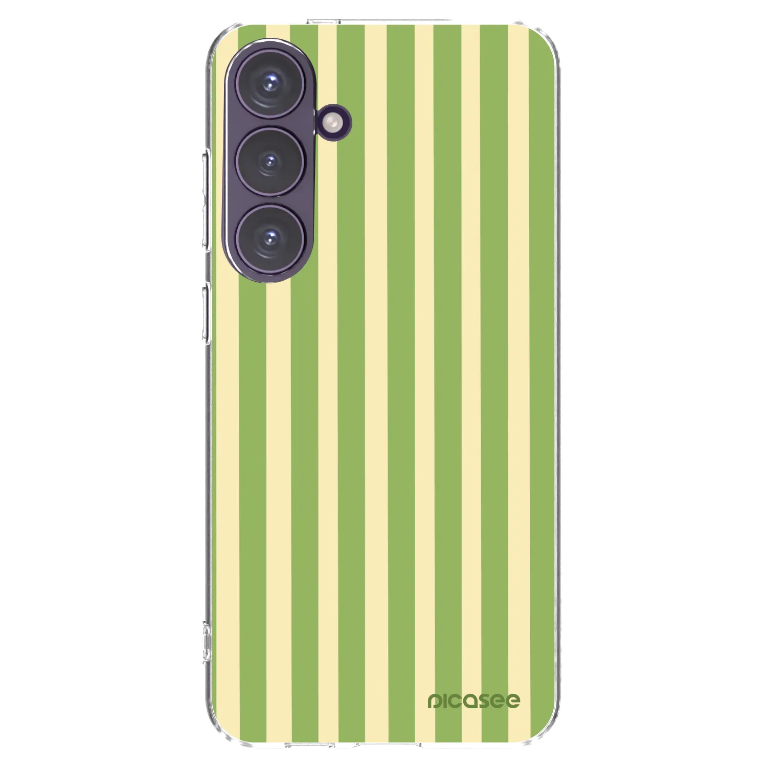 Picasee silikonowe przeźroczyste etui na Samsung Galaxy S24+ S926B 5G - Lines Matcha