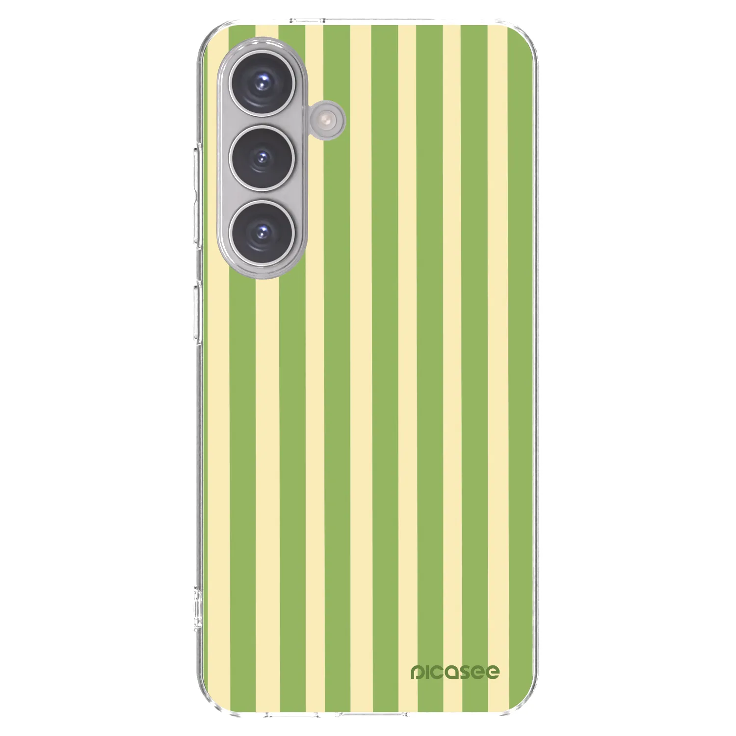 Picasee silikonowe przeźroczyste etui na Samsung Galaxy S24 S921B 5G - Lines Matcha