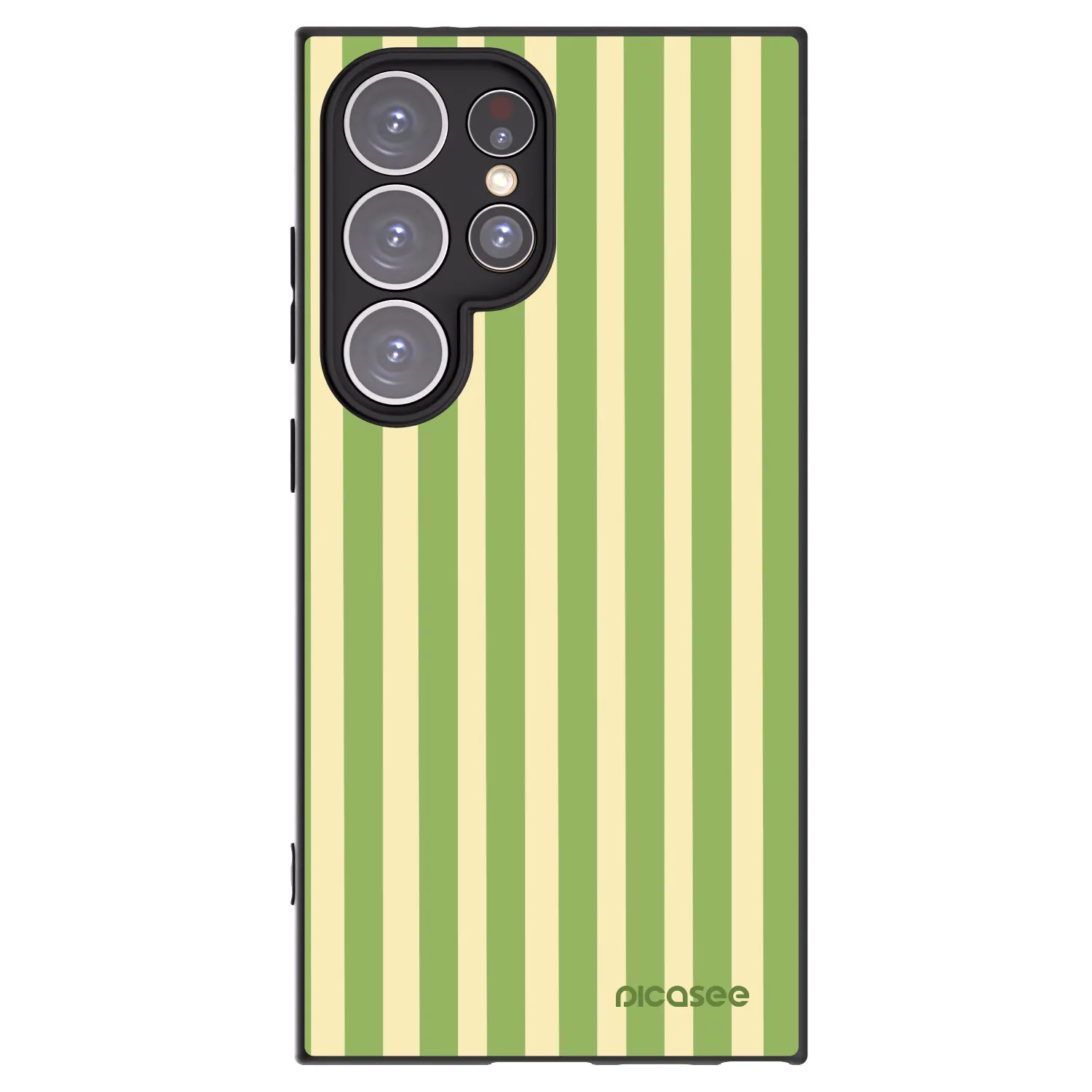 Picasee silikonowe czarne etui na Samsung Galaxy S24 Ultra S928B 5G - Lines Matcha