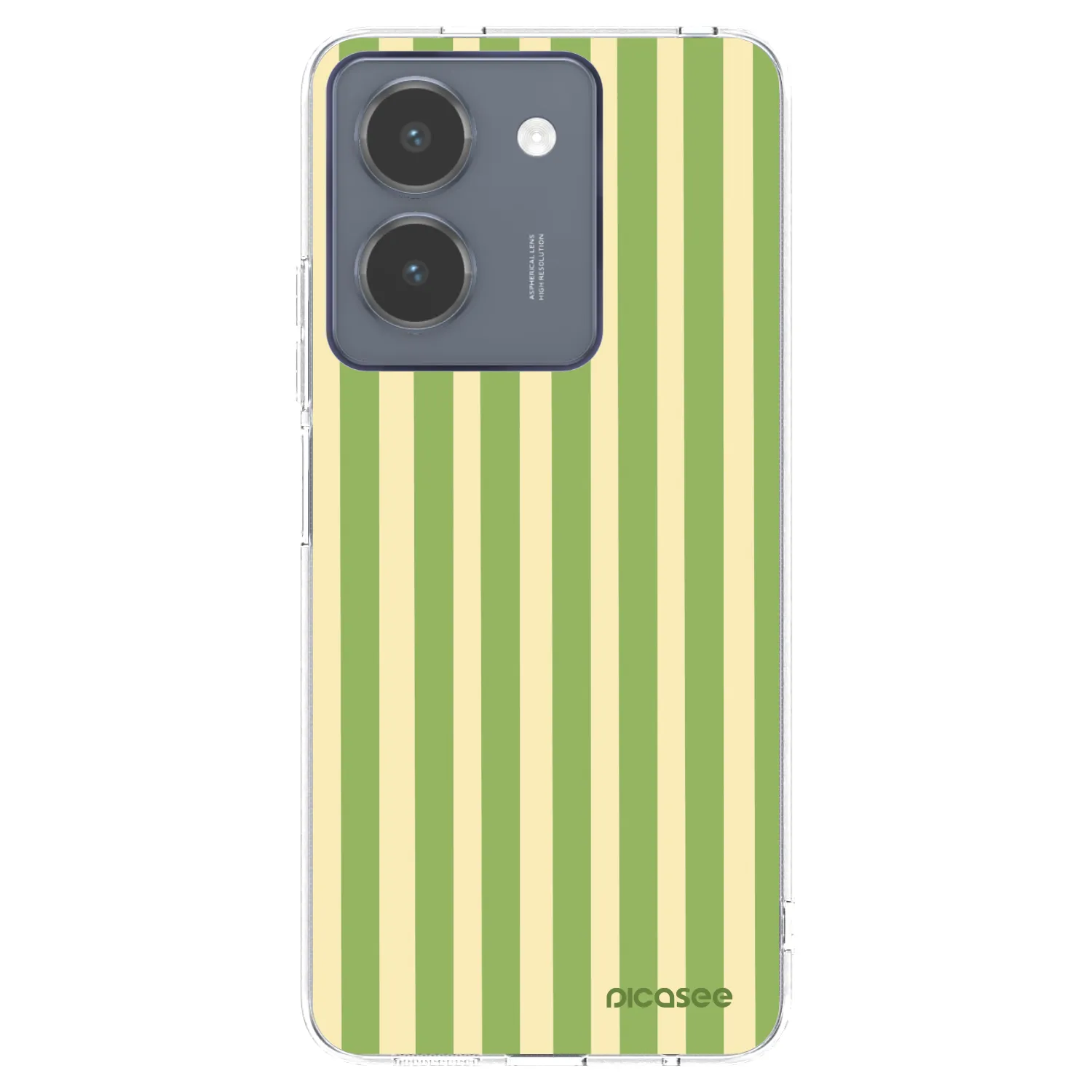 Picasee silikonowe przeźroczyste etui na Vivo Y36 4G - Lines Matcha