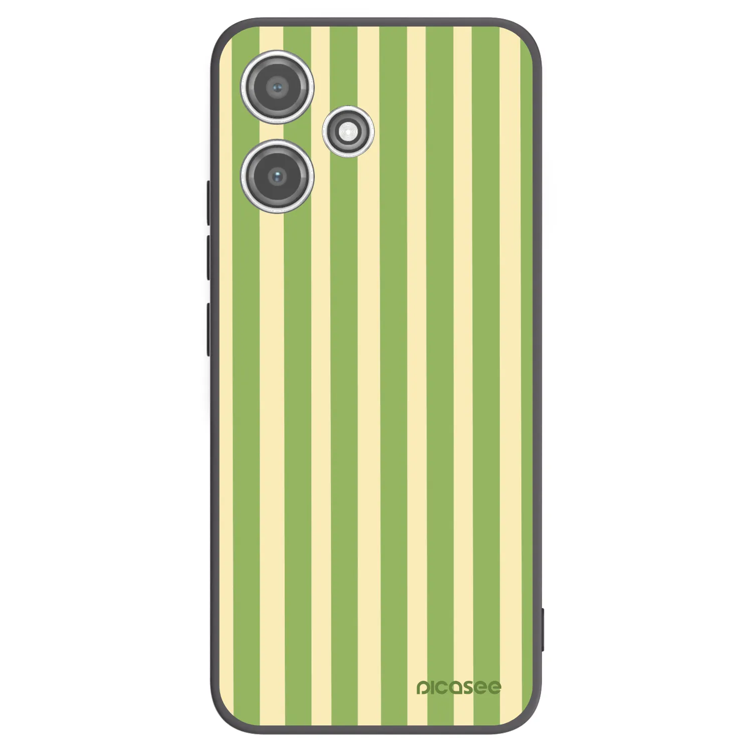 Picasee silikonowe czarne etui na Xiaomi Redmi 12 5G - Lines Matcha